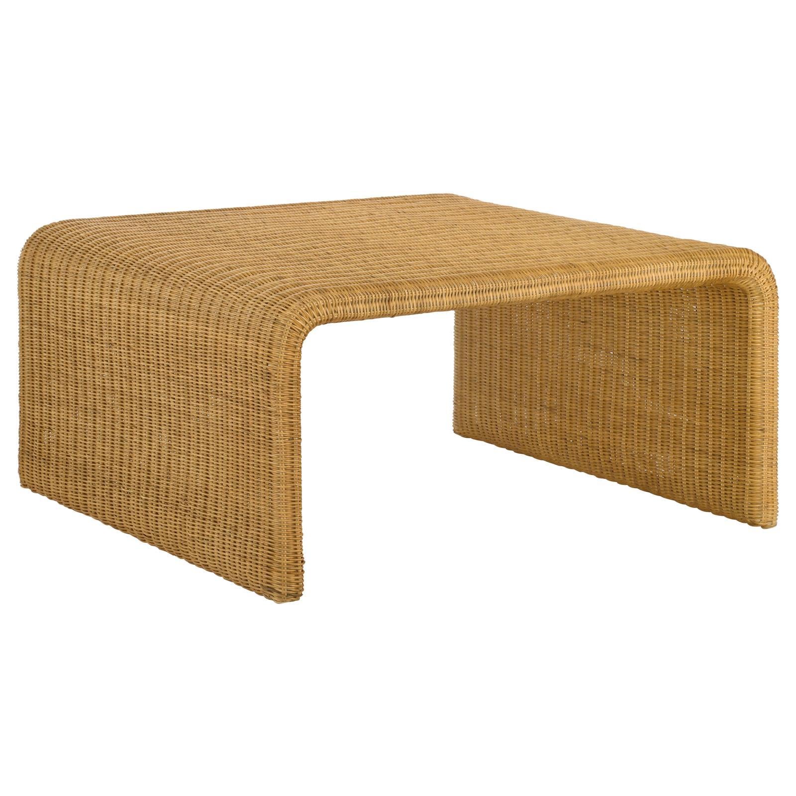  Coaster Furniture Juanita 709818 Square Woven Rattan Coffee Table - Natural IMAGE 1