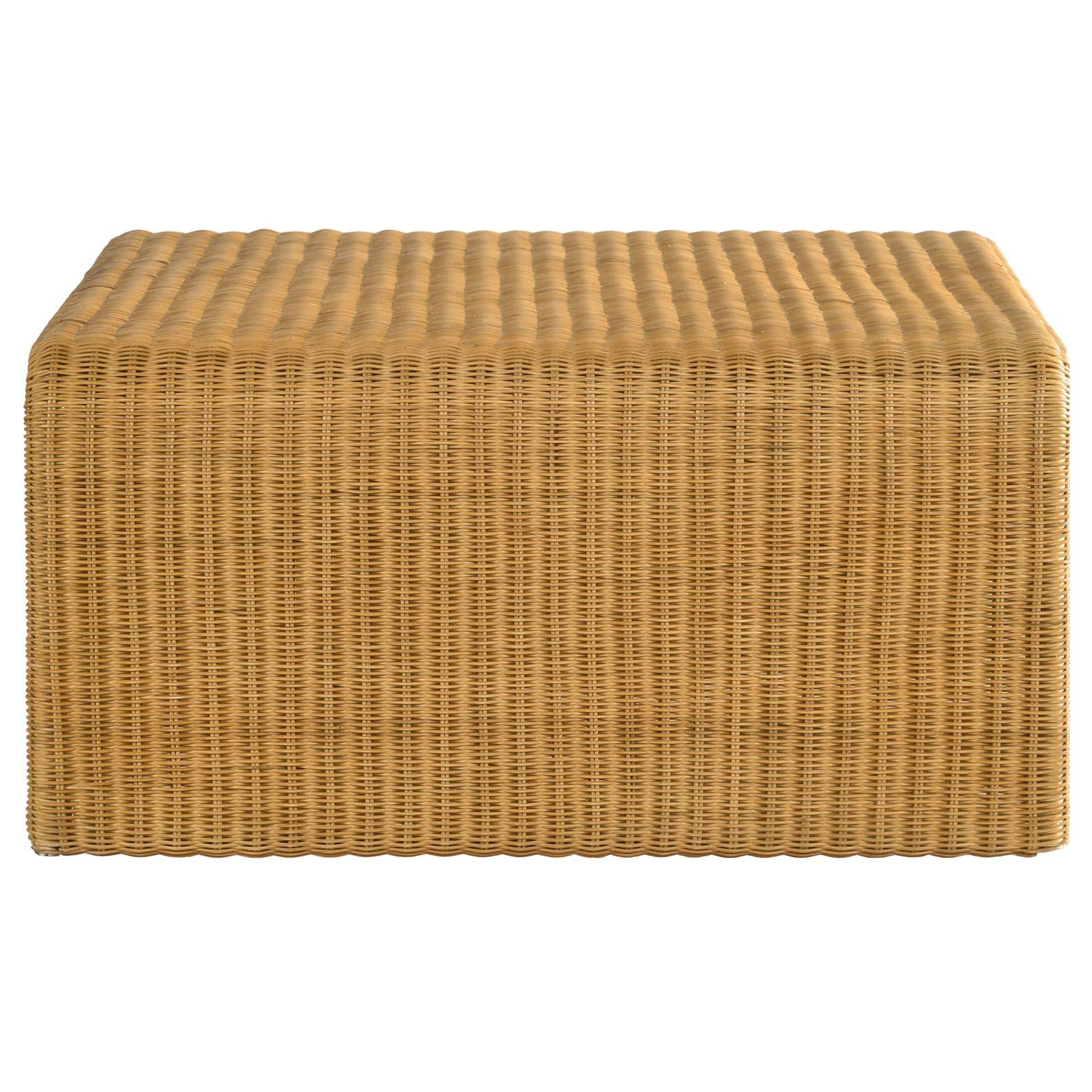  Coaster Furniture Juanita 709818 Square Woven Rattan Coffee Table - Natural IMAGE 4