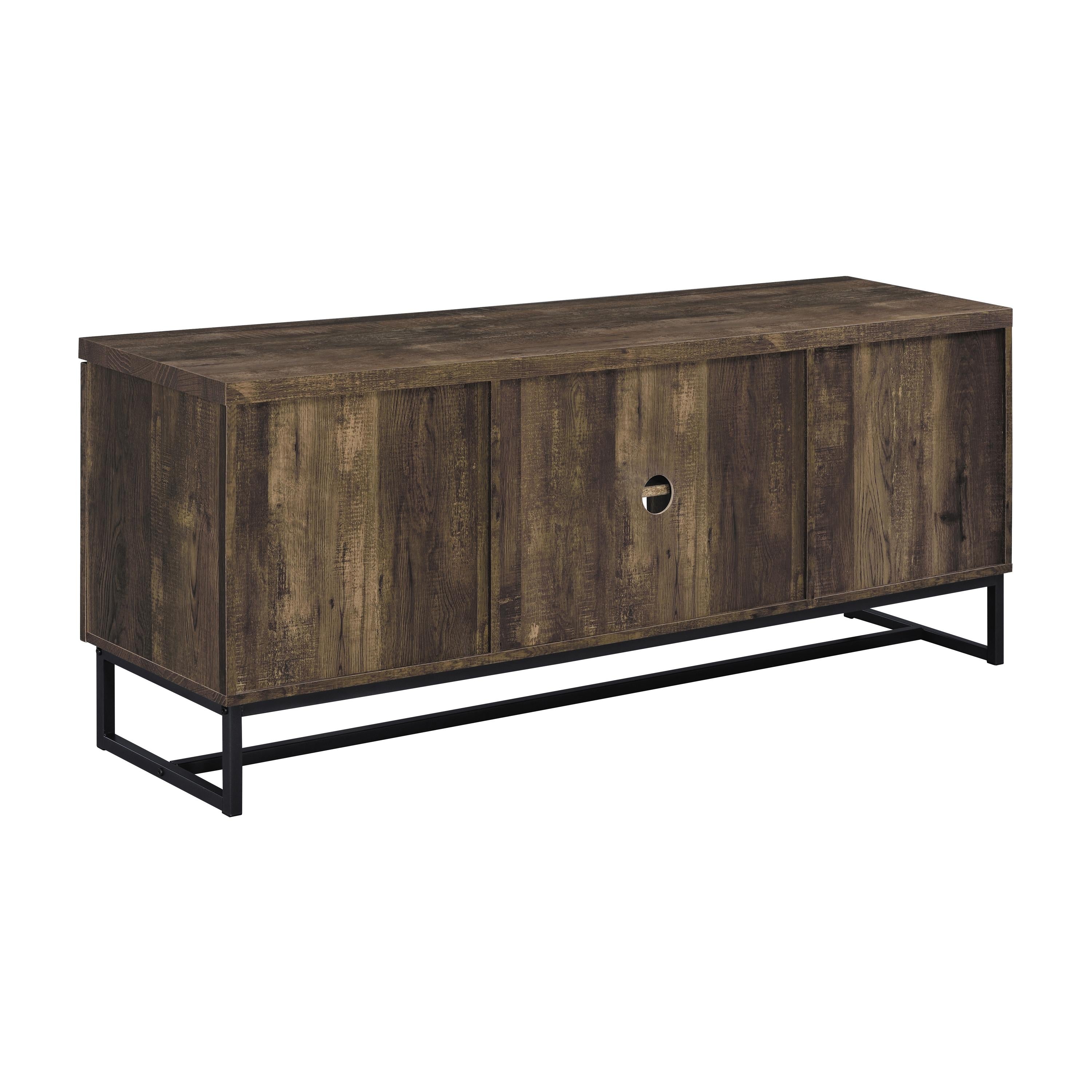  Coaster Furniture Myles 736052 2-door Engineered Wood 60" TV Stand - Rustic Oak IMAGE 6