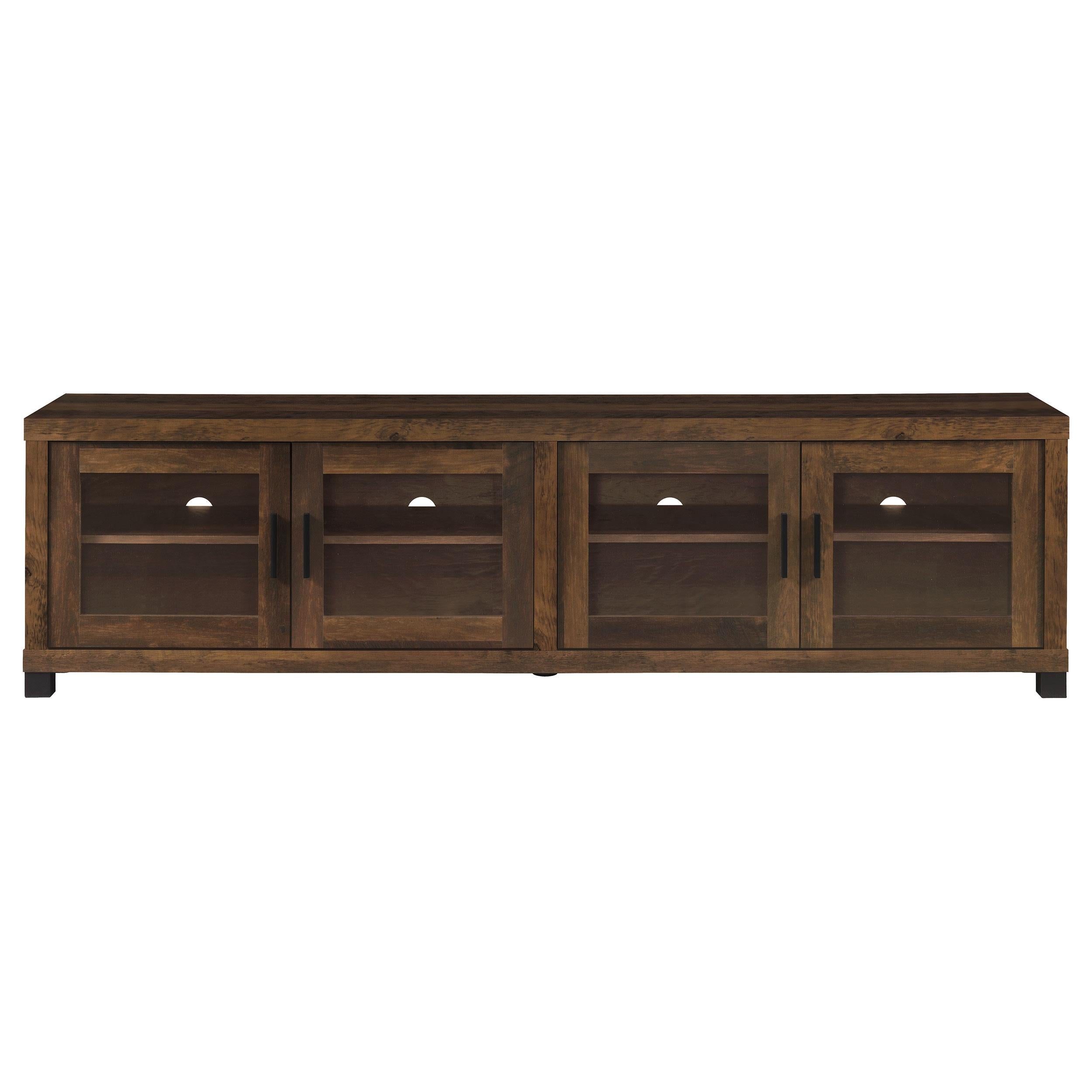  Coaster Furniture Sachin 736293 4-door Engineered Wood 79" TV Stand - Dark Pine IMAGE 3