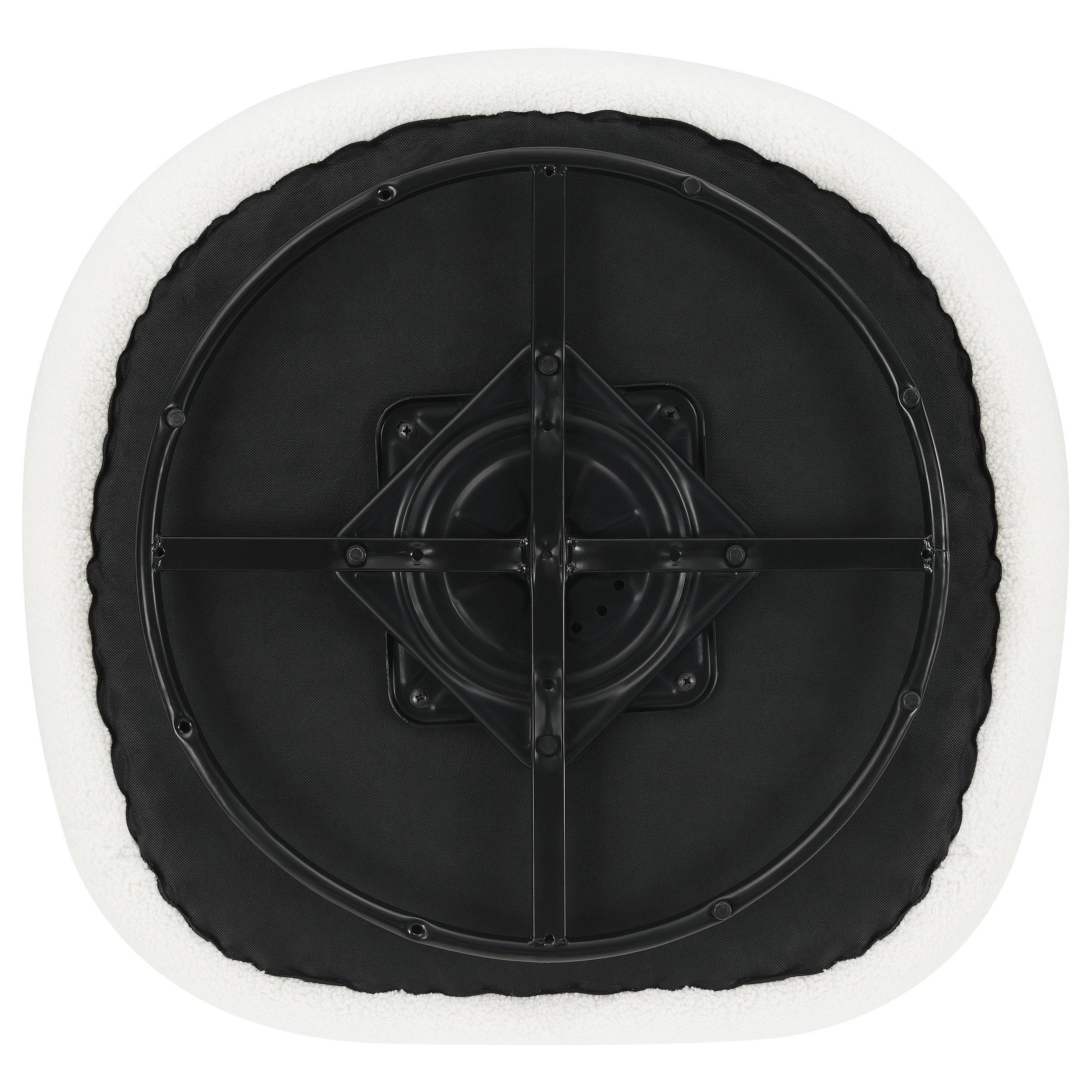  Coaster Furniture Hudson 905726 Faux Sheepskin Upholstered Swivel Chair - Natural IMAGE 12