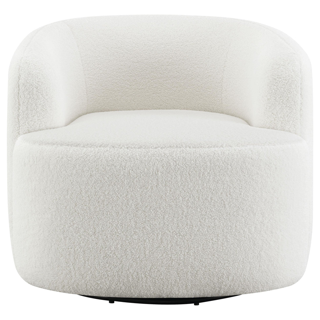  Coaster Furniture Hudson 905726 Faux Sheepskin Upholstered Swivel Chair - Natural IMAGE 1