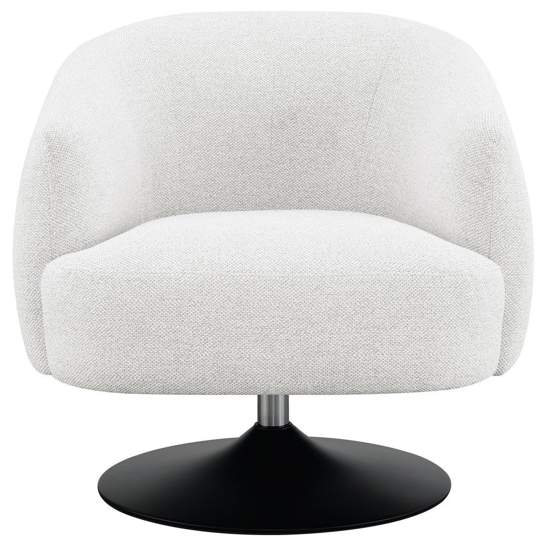  Coaster Furniture Dave 905739 Upholstered Barrel Back Swivel Club Chair - Beige IMAGE 1