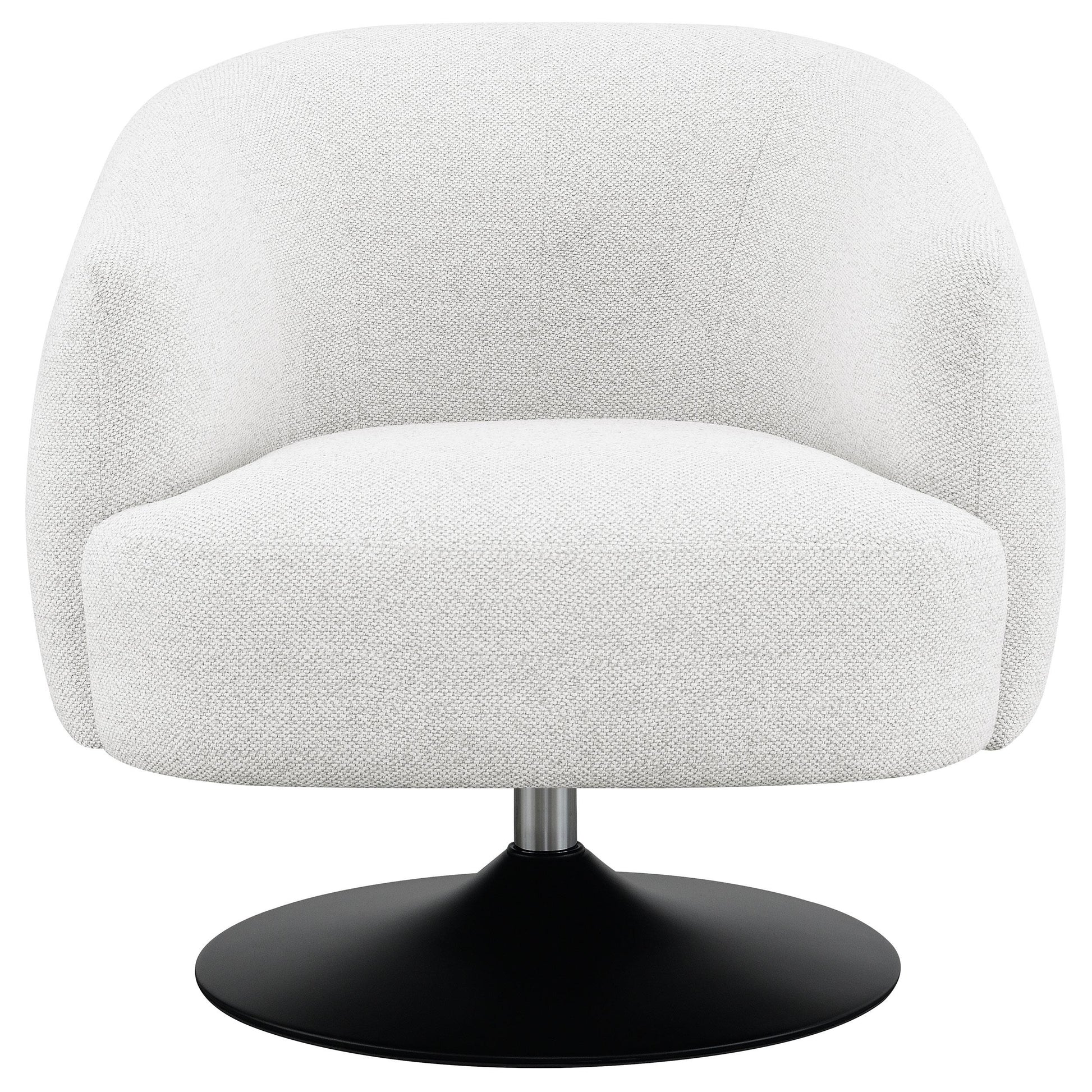  Coaster Furniture Dave 905739 Upholstered Barrel Back Swivel Club Chair - Beige IMAGE 2