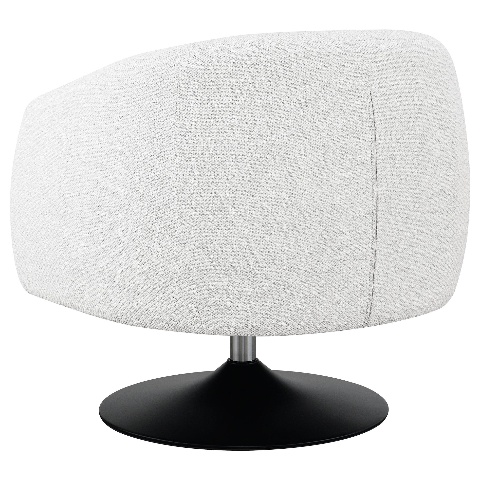  Coaster Furniture Dave 905739 Upholstered Barrel Back Swivel Club Chair - Beige IMAGE 5