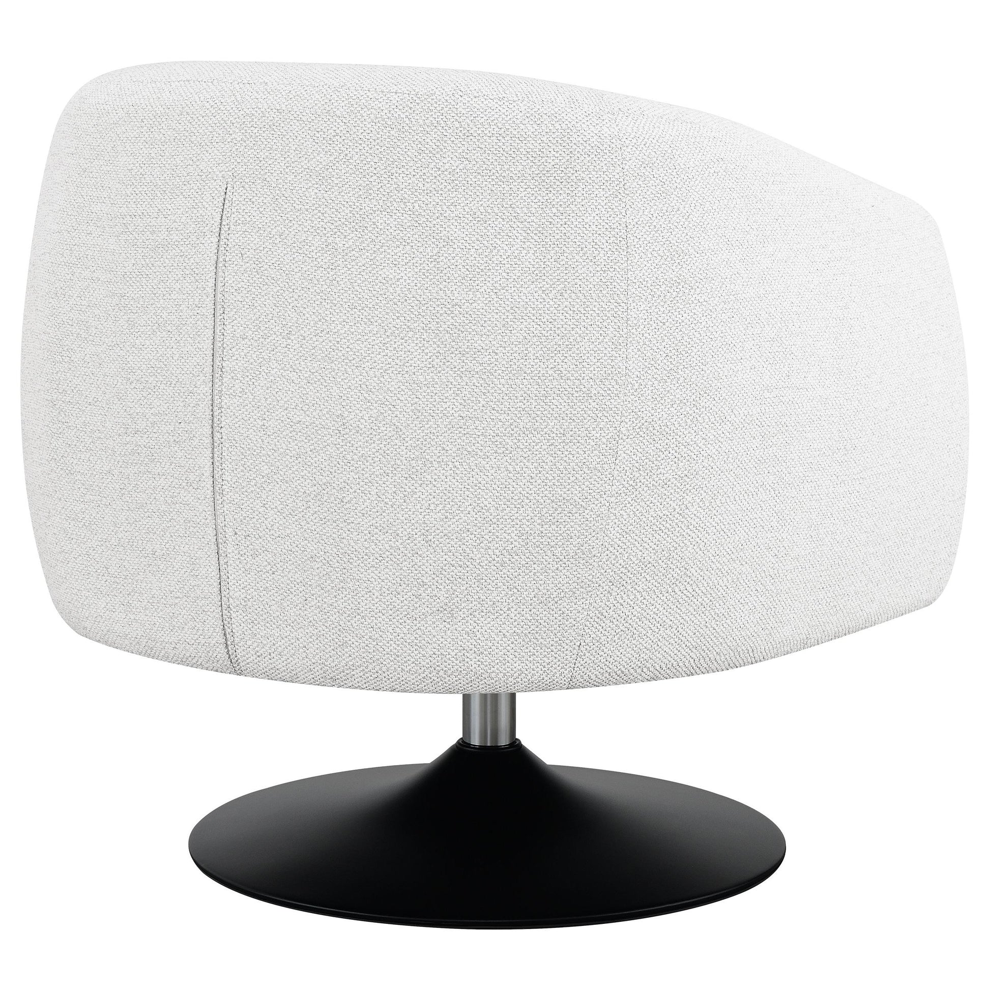  Coaster Furniture Dave 905739 Upholstered Barrel Back Swivel Club Chair - Beige IMAGE 6