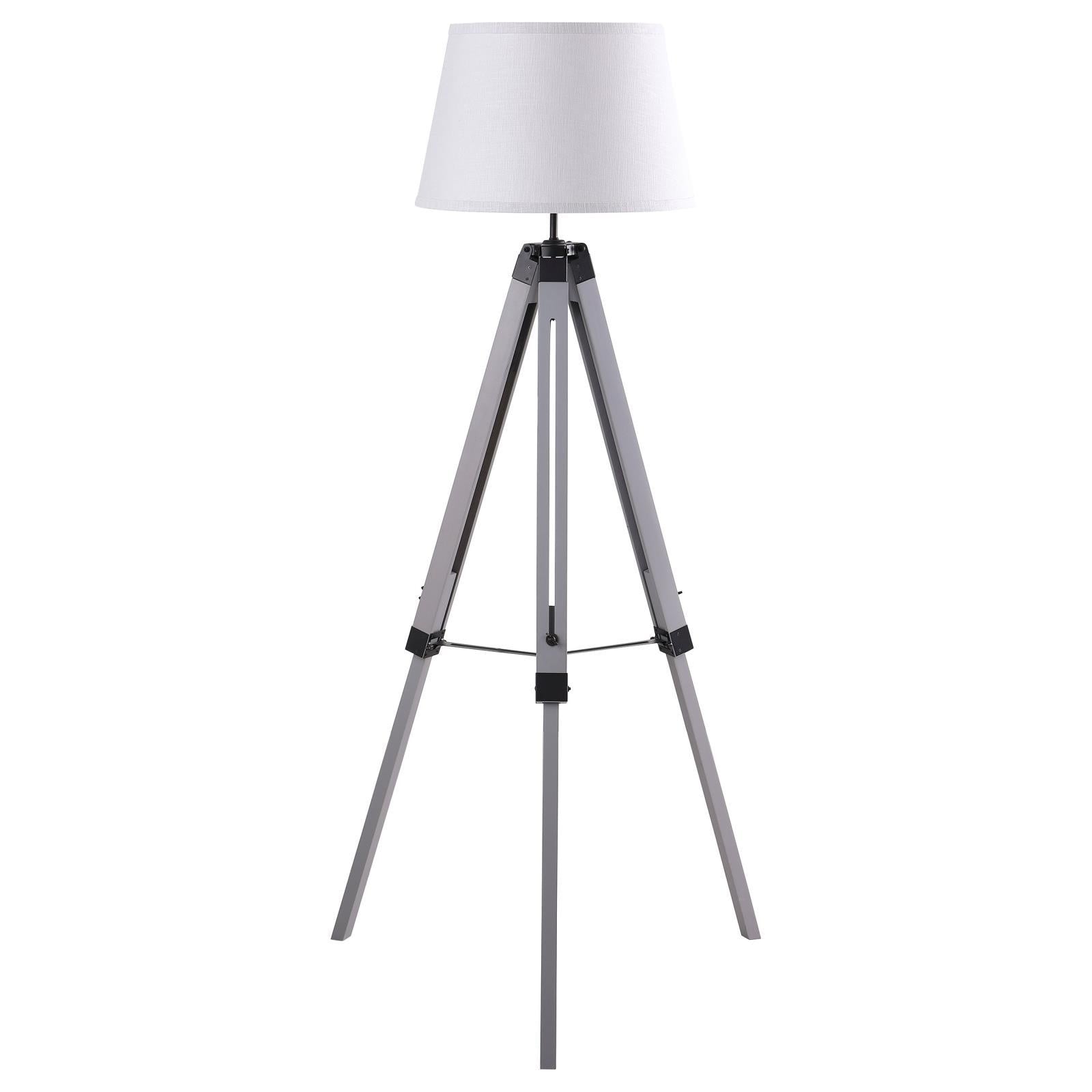  Coaster Furniture Dayton 920212 56-inch Empire Shade Metal Tripod Floor Lamp - Grey IMAGE 4