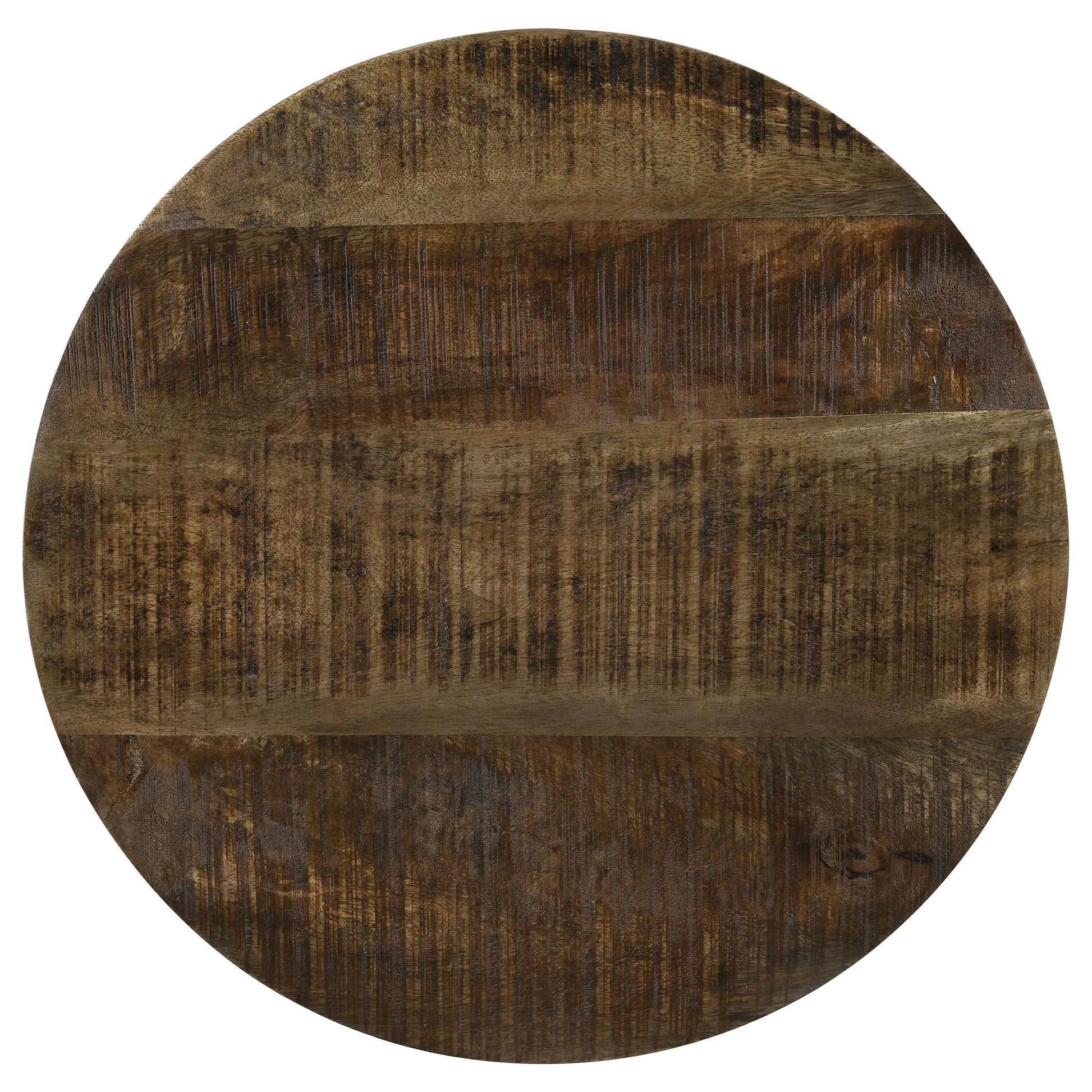  Coaster Furniture Aurora 935990 Round Drum Base Accent Side Table - Natural and Black IMAGE 4