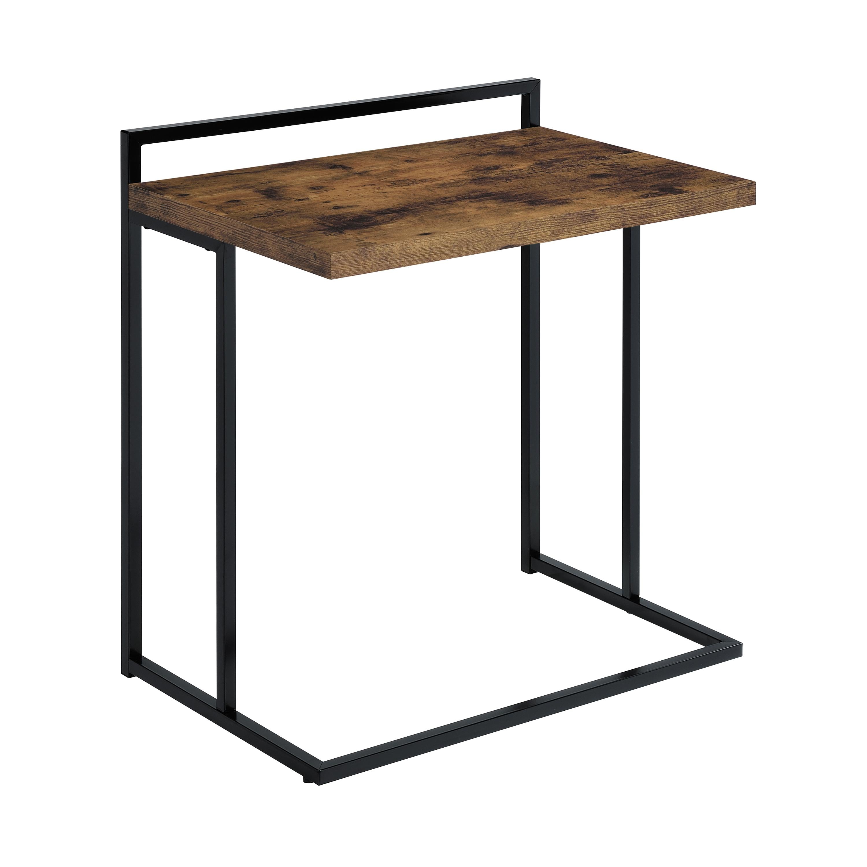  Coaster Furniture Dani 936122 Rectangular C-Shaped Sofa Side Table - Rustic Nutmeg IMAGE 1