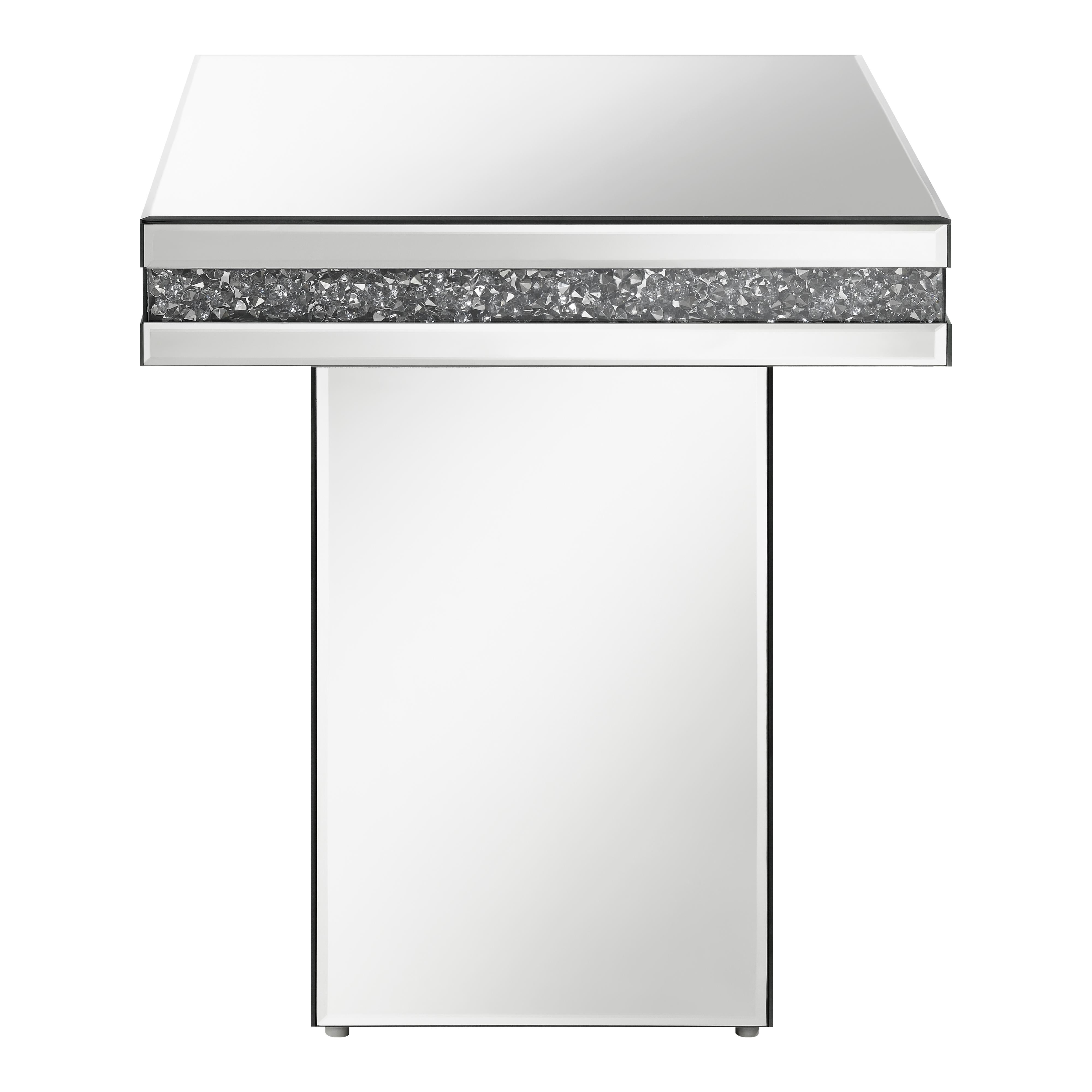  Coaster Furniture Elora 936137 Square Mirrored Accent Side Table - Silver IMAGE 2