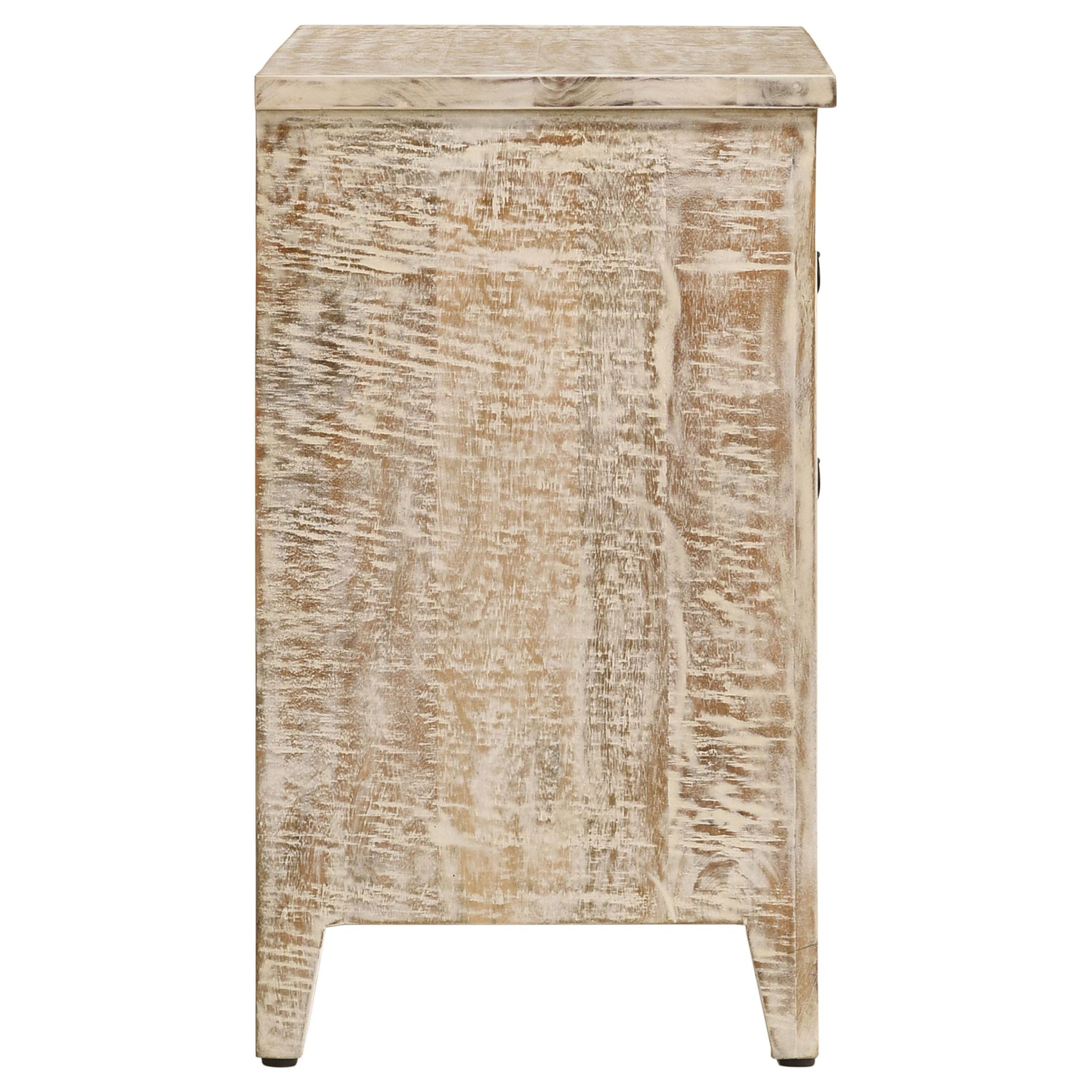  Coaster Furniture Mariska 950390 3-Drawer Wood Mandala Cabinet - Distressed White IMAGE 8