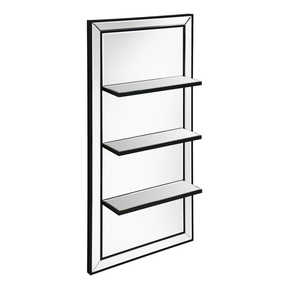  Coaster Furniture Oriel 961631 24 x 47 Inch Rectangular 3-Shelf Wall Mirror - Silver IMAGE 1