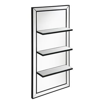  Coaster Furniture Oriel 961631 24 x 47 Inch Rectangular 3-Shelf Wall Mirror - Silver IMAGE 1