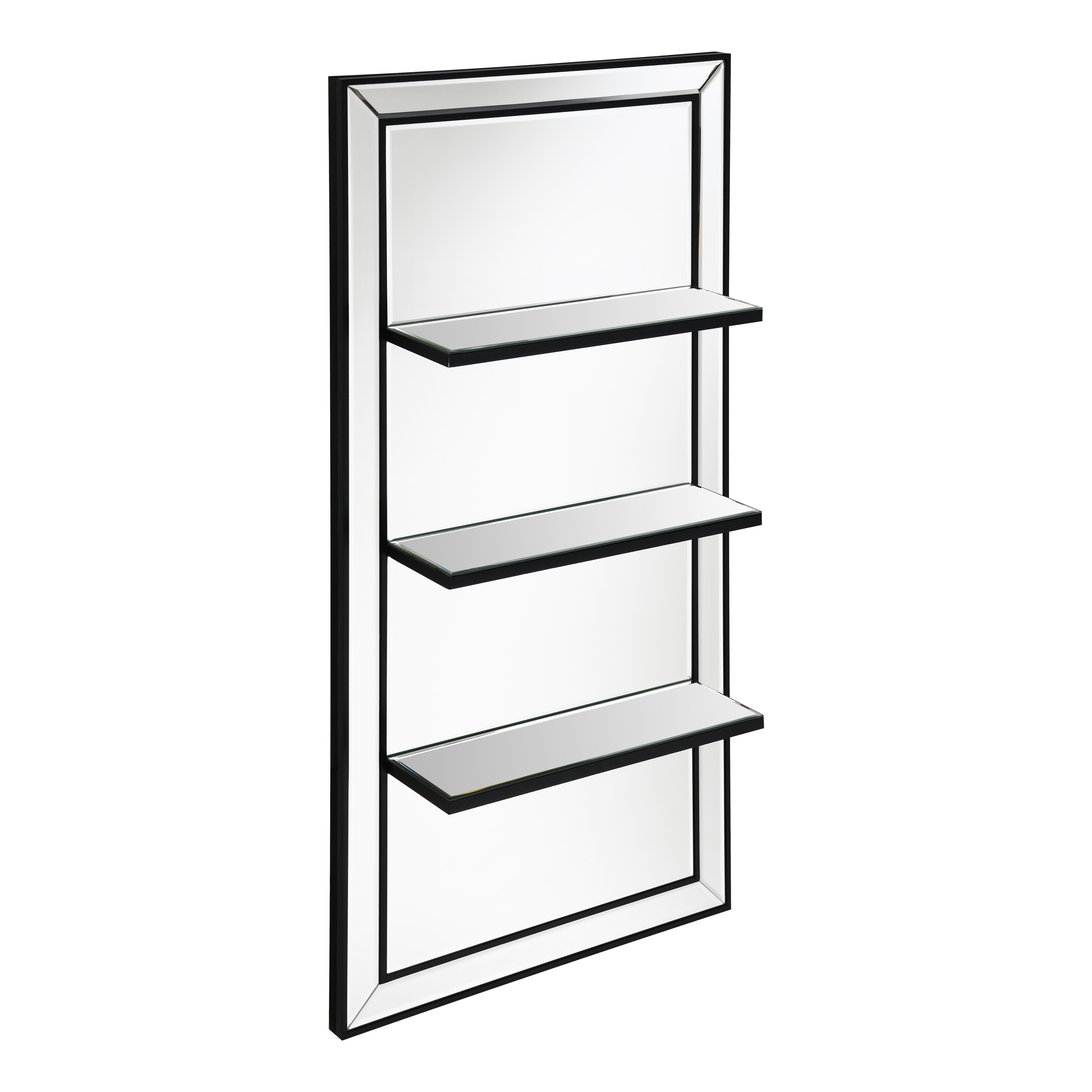  Coaster Furniture Oriel 961631 24 x 47 Inch Rectangular 3-Shelf Wall Mirror - Silver IMAGE 1