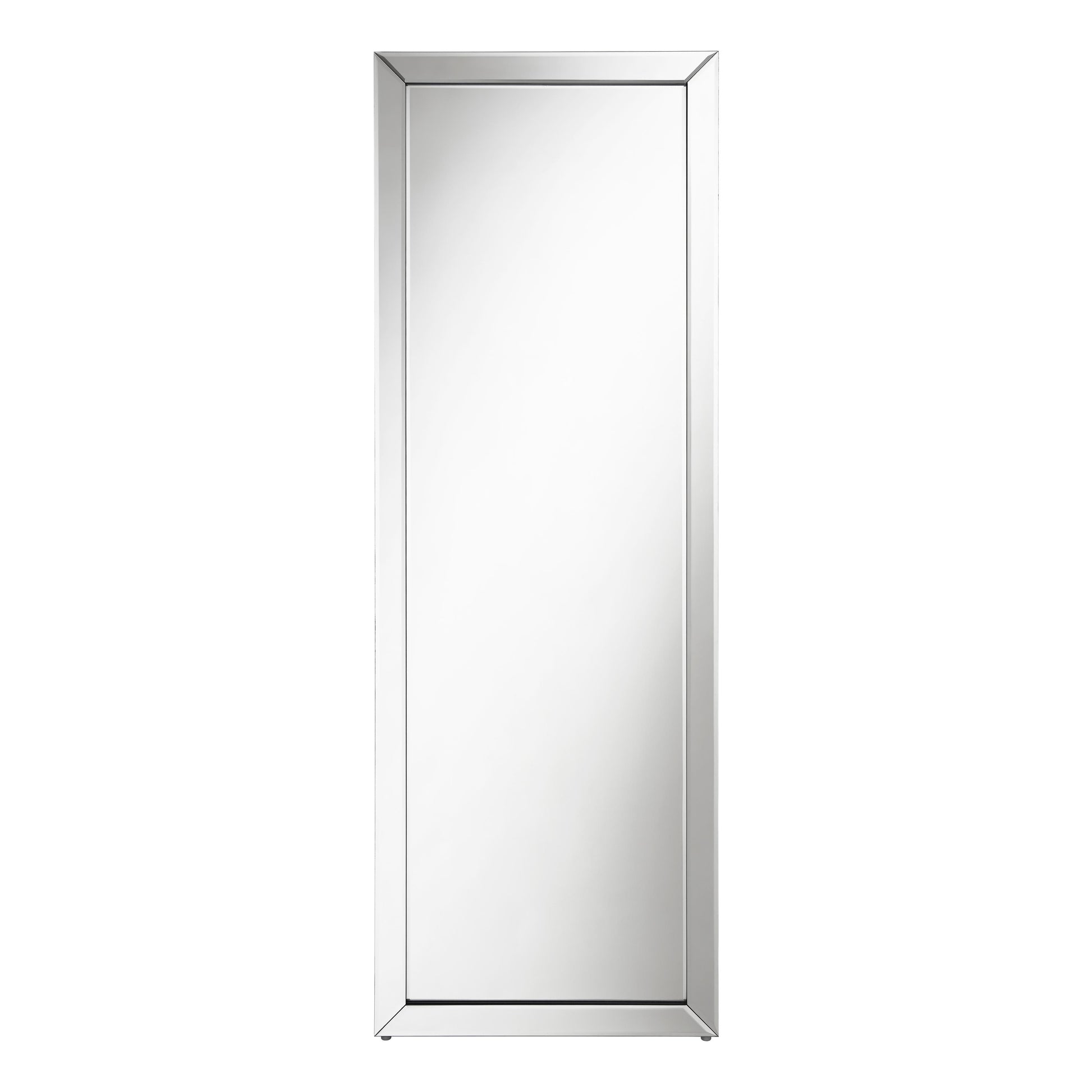  Coaster Furniture Soline 961633 22 x 61 Inch Framed Standing Floor Mirror - Silver IMAGE 3