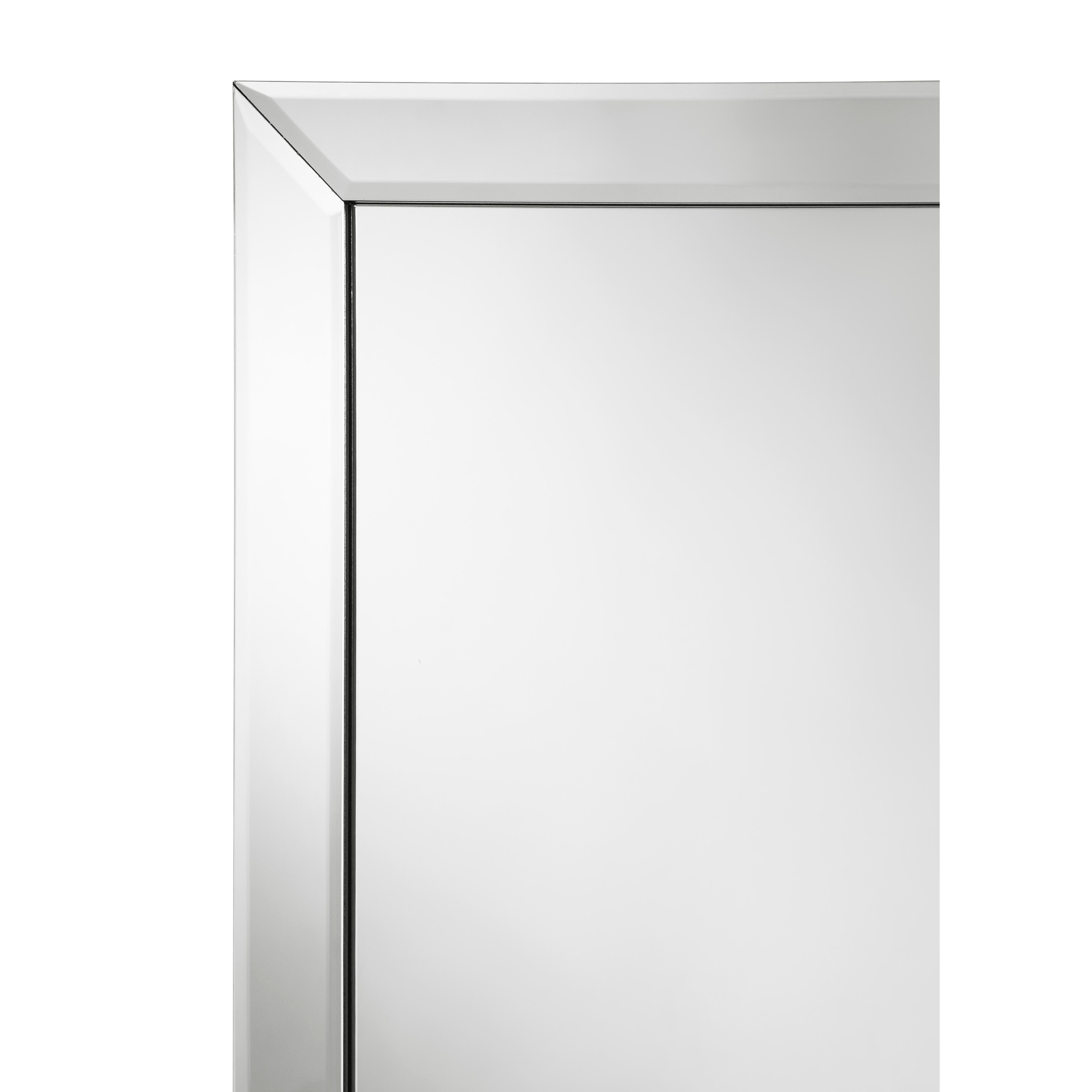  Coaster Furniture Soline 961633 22 x 61 Inch Framed Standing Floor Mirror - Silver IMAGE 5