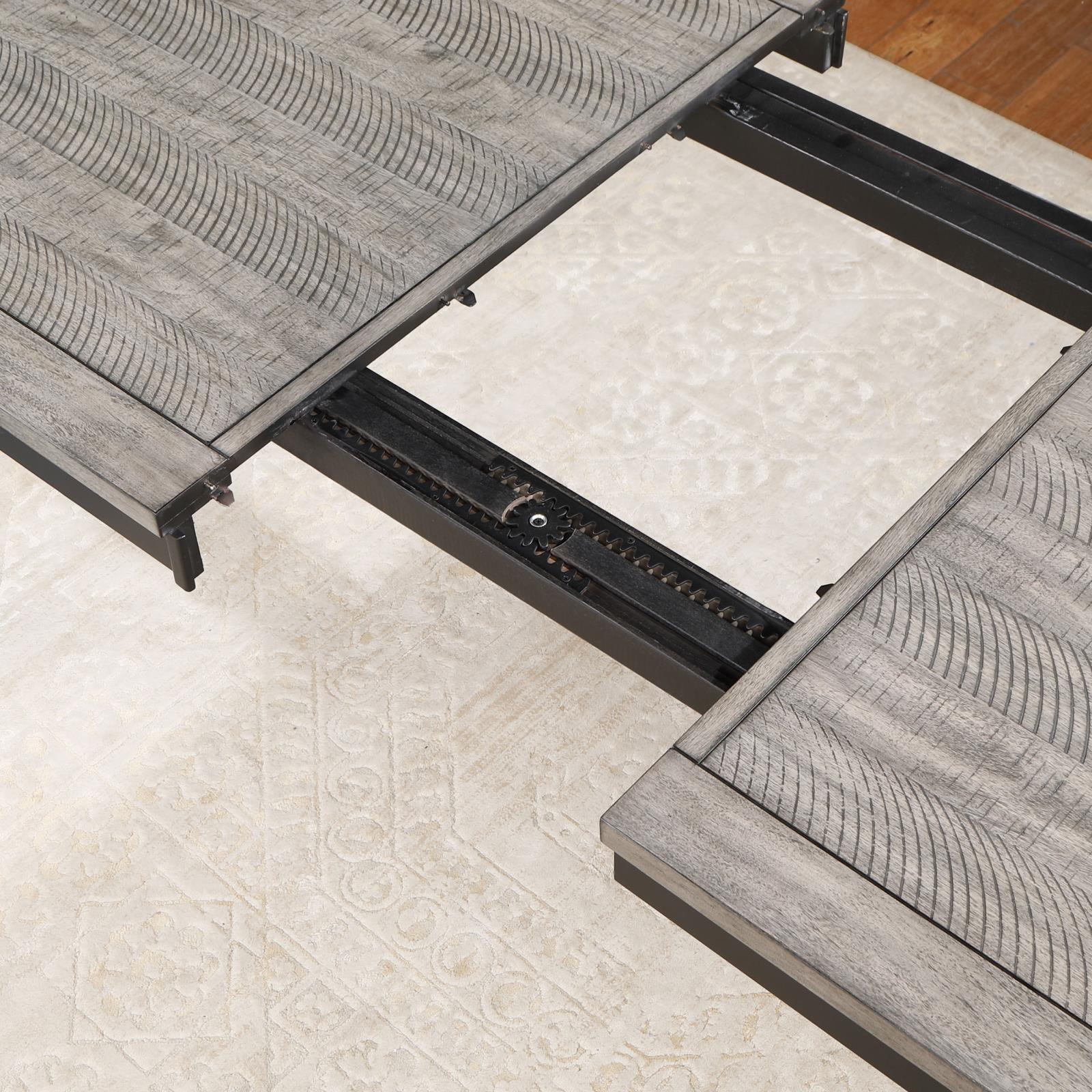  Coaster Furniture Elodie 121221 Rectangular 78-inch Extension Leaf Dining Table - Black IMAGE 5