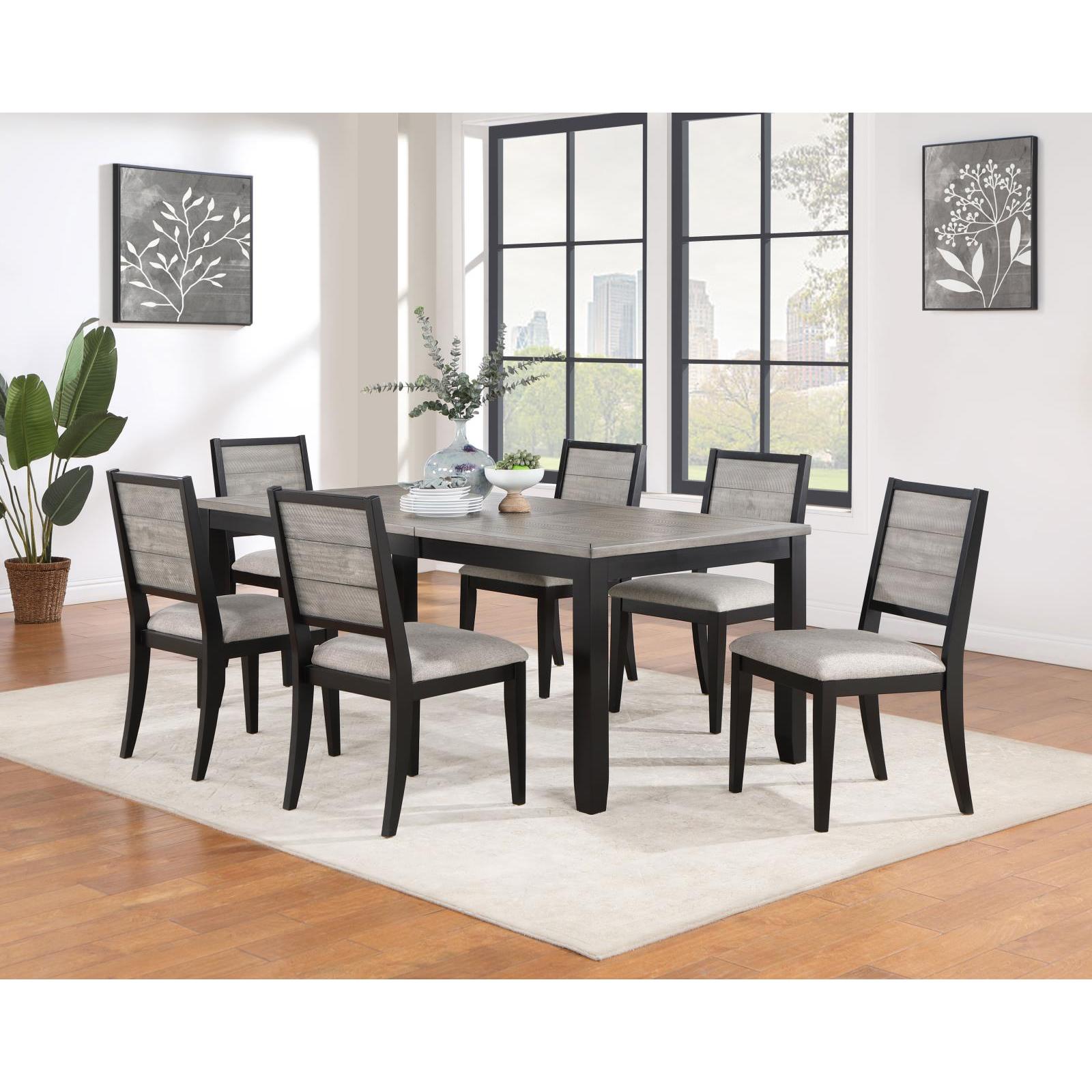  Coaster Furniture Elodie 121221 Rectangular 78-inch Extension Leaf Dining Table - Black IMAGE 7