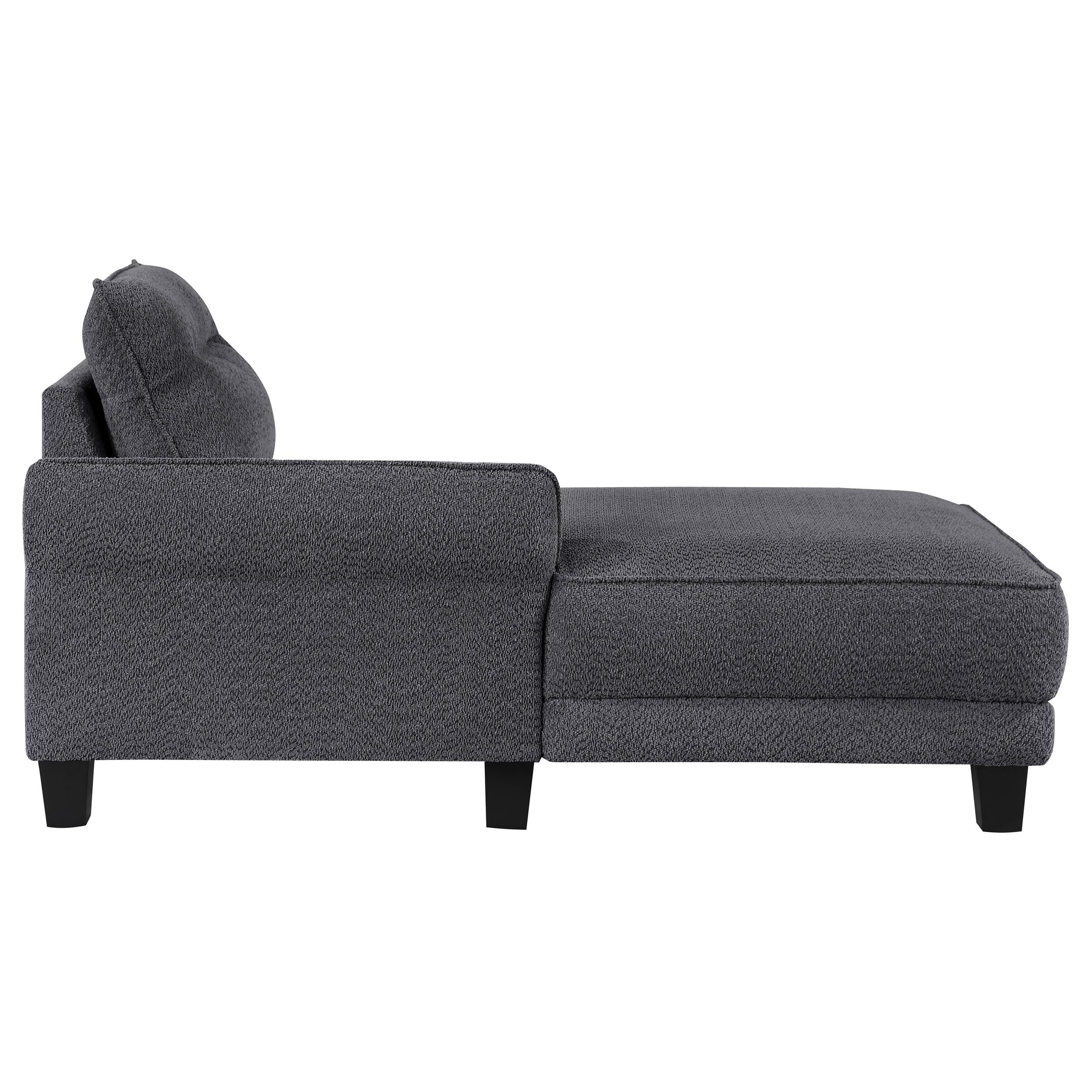  Coaster Furniture Caspian 509540 Upholstered Curved Arm Chaise Sectional Sofa - Grey IMAGE 11