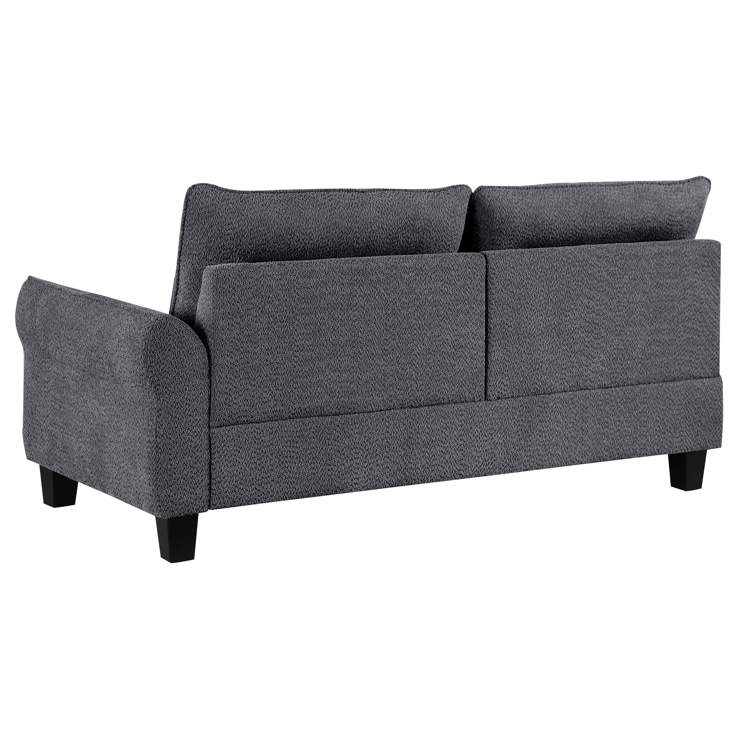  Coaster Furniture Caspian 509540 Upholstered Curved Arm Chaise Sectional Sofa - Grey IMAGE 9