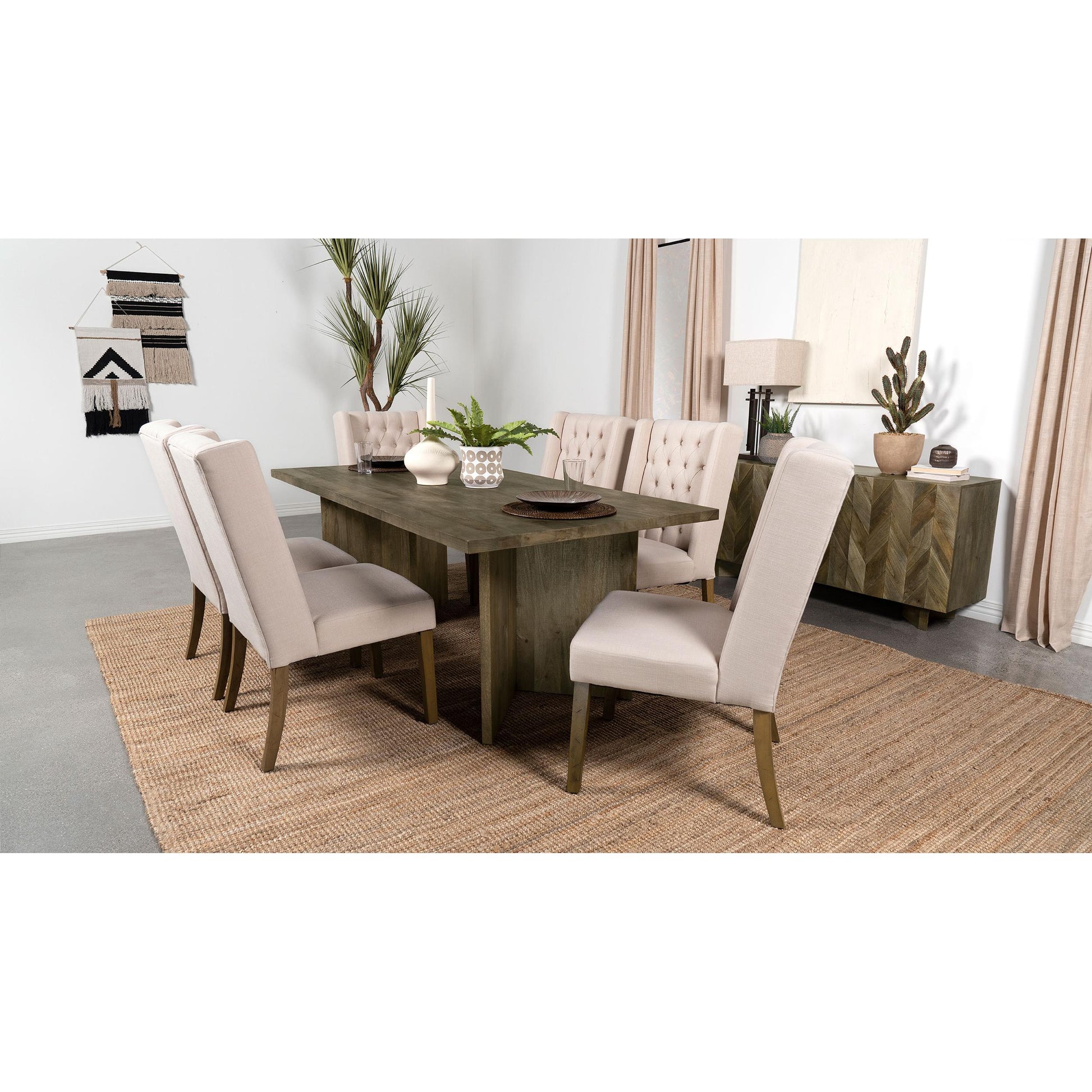  Coaster Furniture Tyler 130511 80-inch Solid Wood Dining Table - Mango Brown IMAGE 7