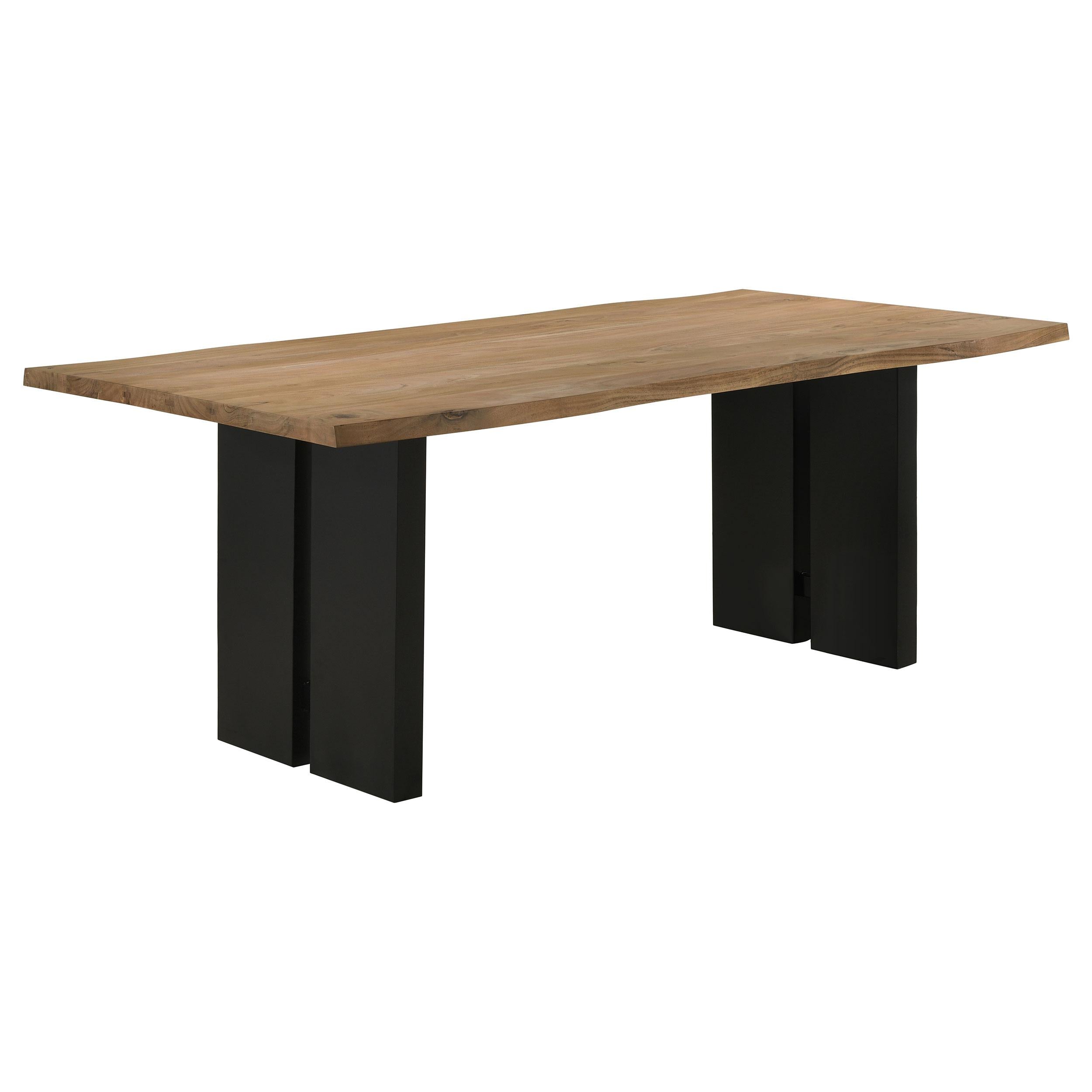  Coaster Furniture Bradshaw 115541 80-inch Live Edge Wood Dining Table - Natural Acacia IMAGE 1