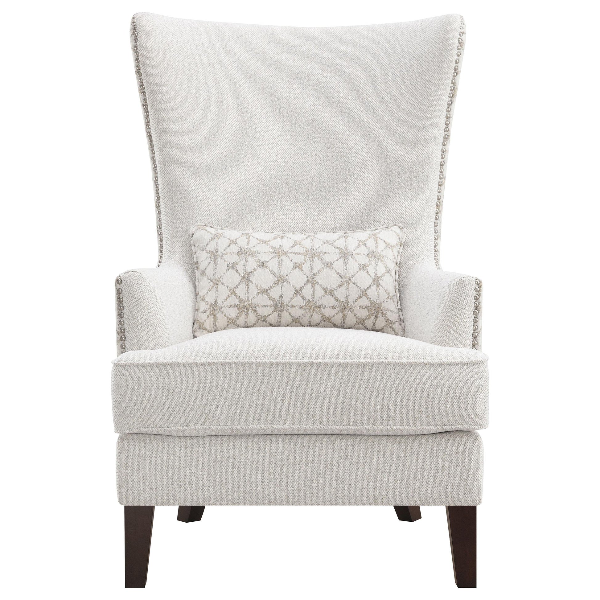  Coaster Furniture Pippin 904066 Upholstered High Wingback Accent Chair - Latte IMAGE 3
