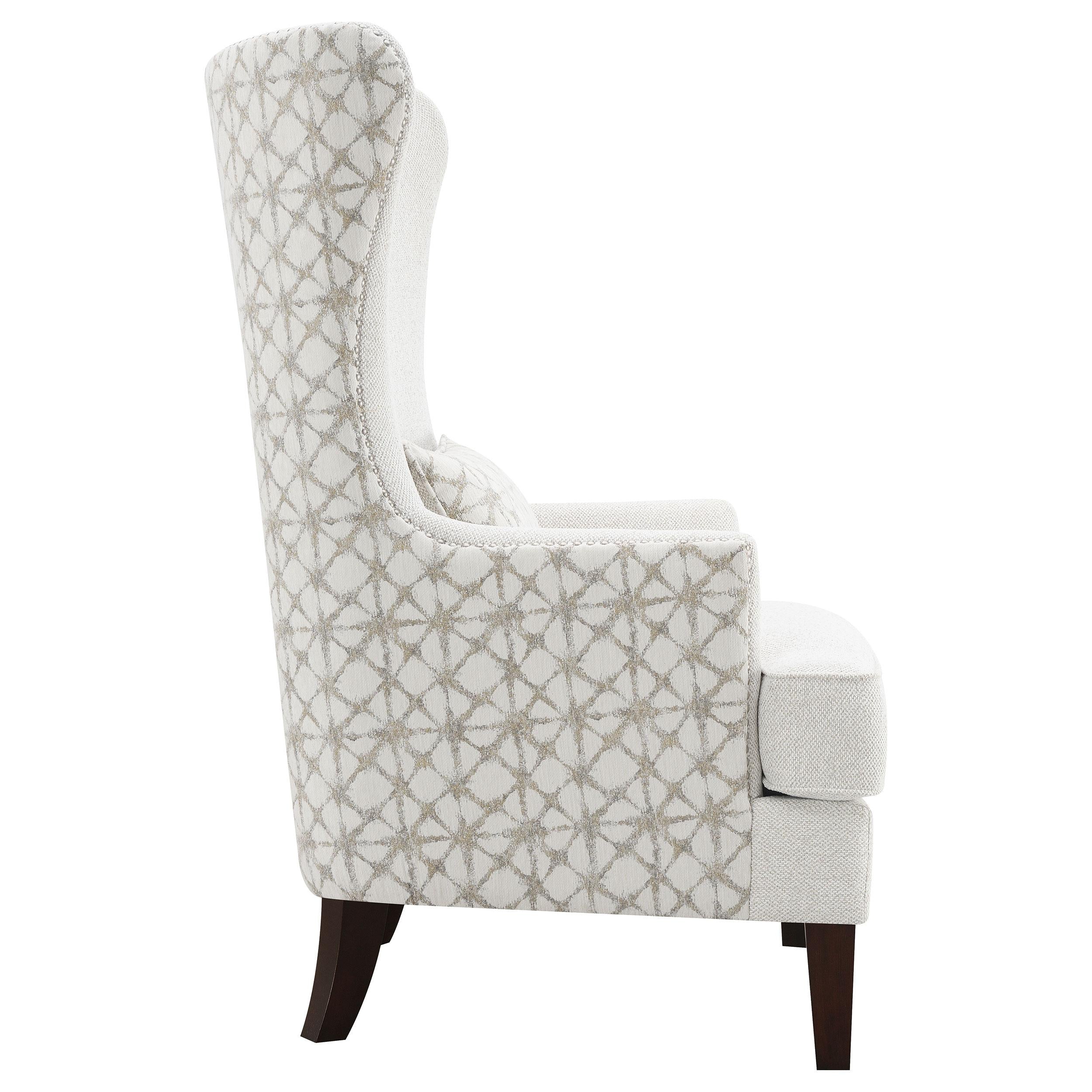  Coaster Furniture Pippin 904066 Upholstered High Wingback Accent Chair - Latte IMAGE 9