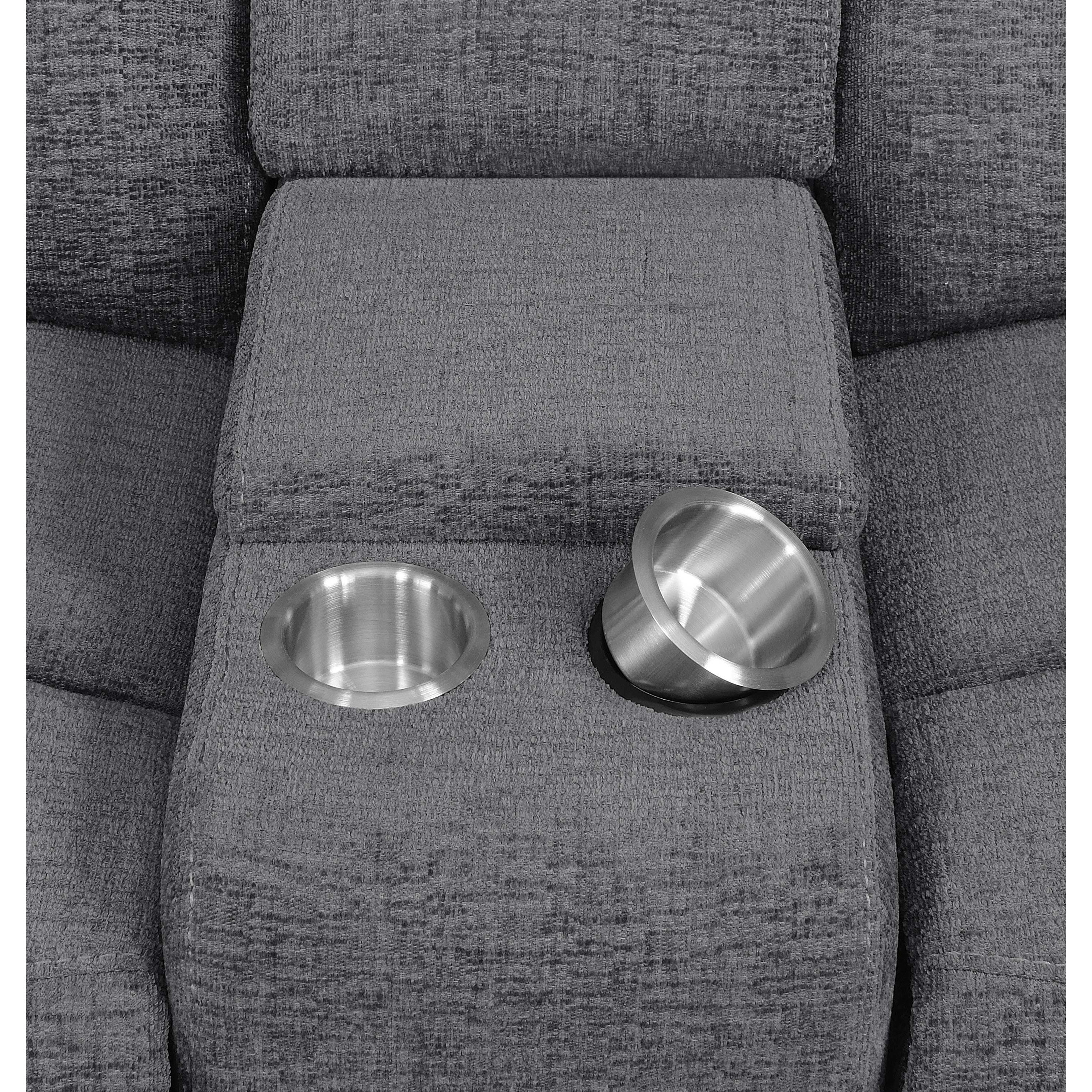  Coaster Furniture Bahrain 609541P Upholstered Power Sofa - Charcoal IMAGE 6