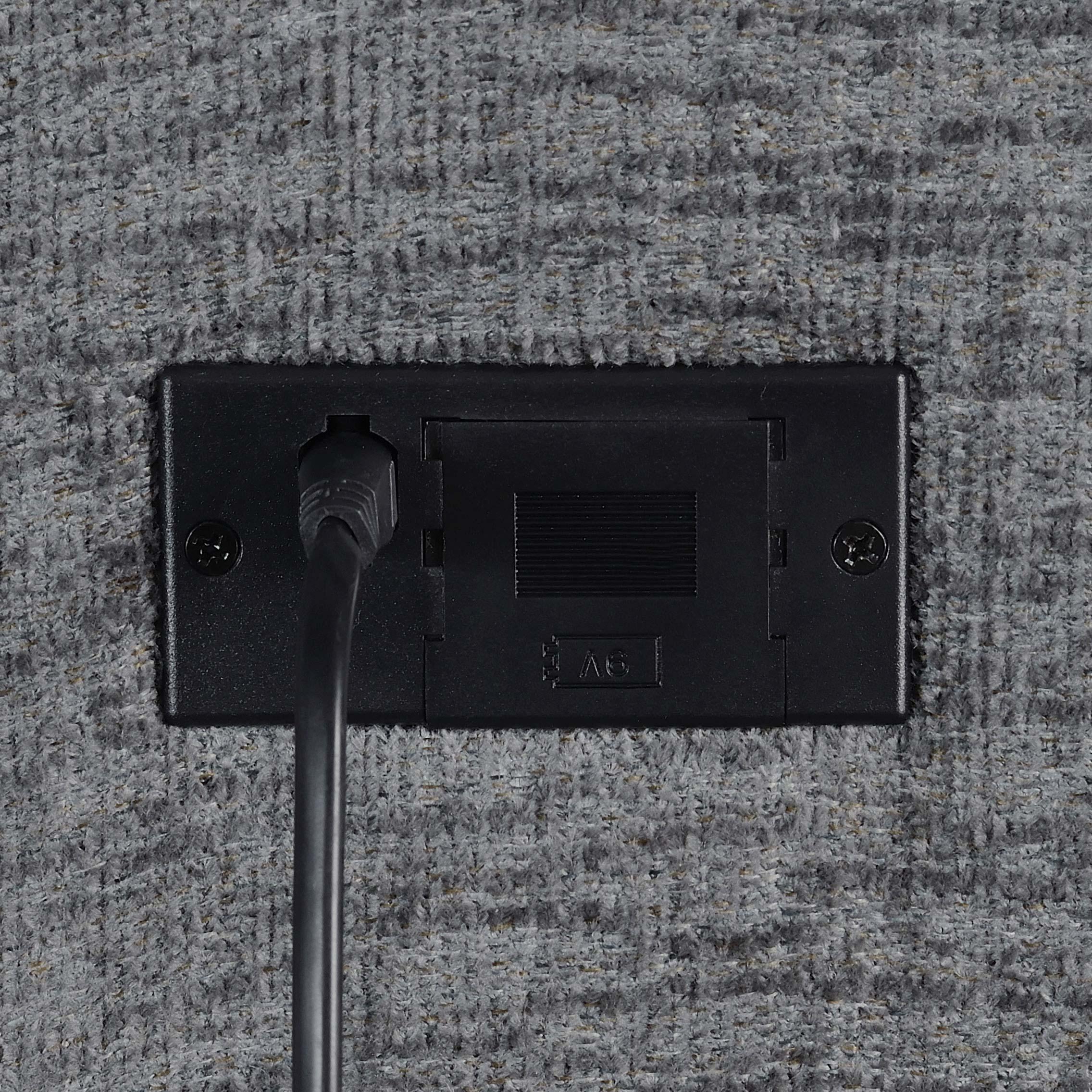  Coaster Furniture Bahrain 609542P Upholstered Power Loveseat - Charcoal IMAGE 7