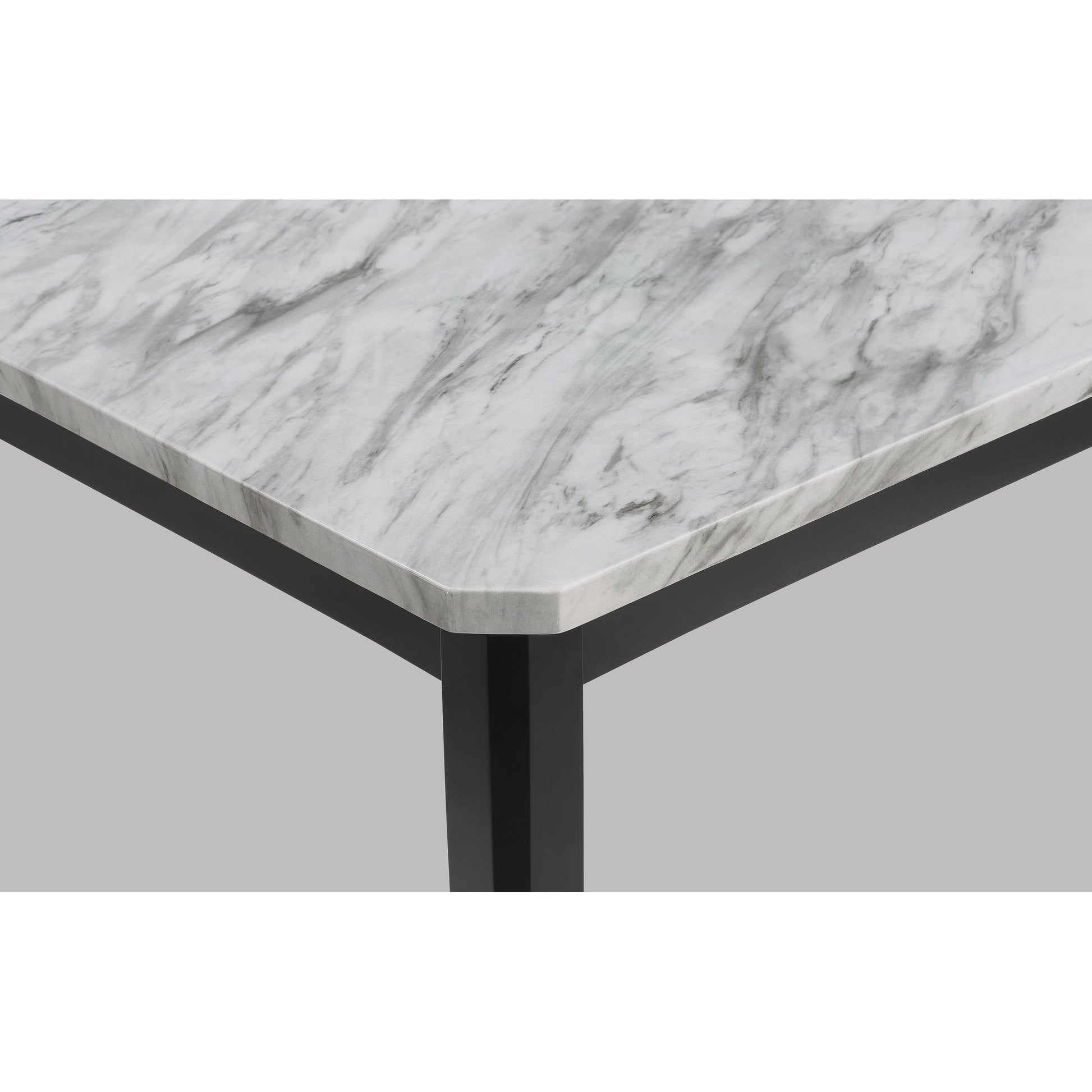  Crown Mark Pascal 2224T-3864 Dining Table - White/Black IMAGE 4