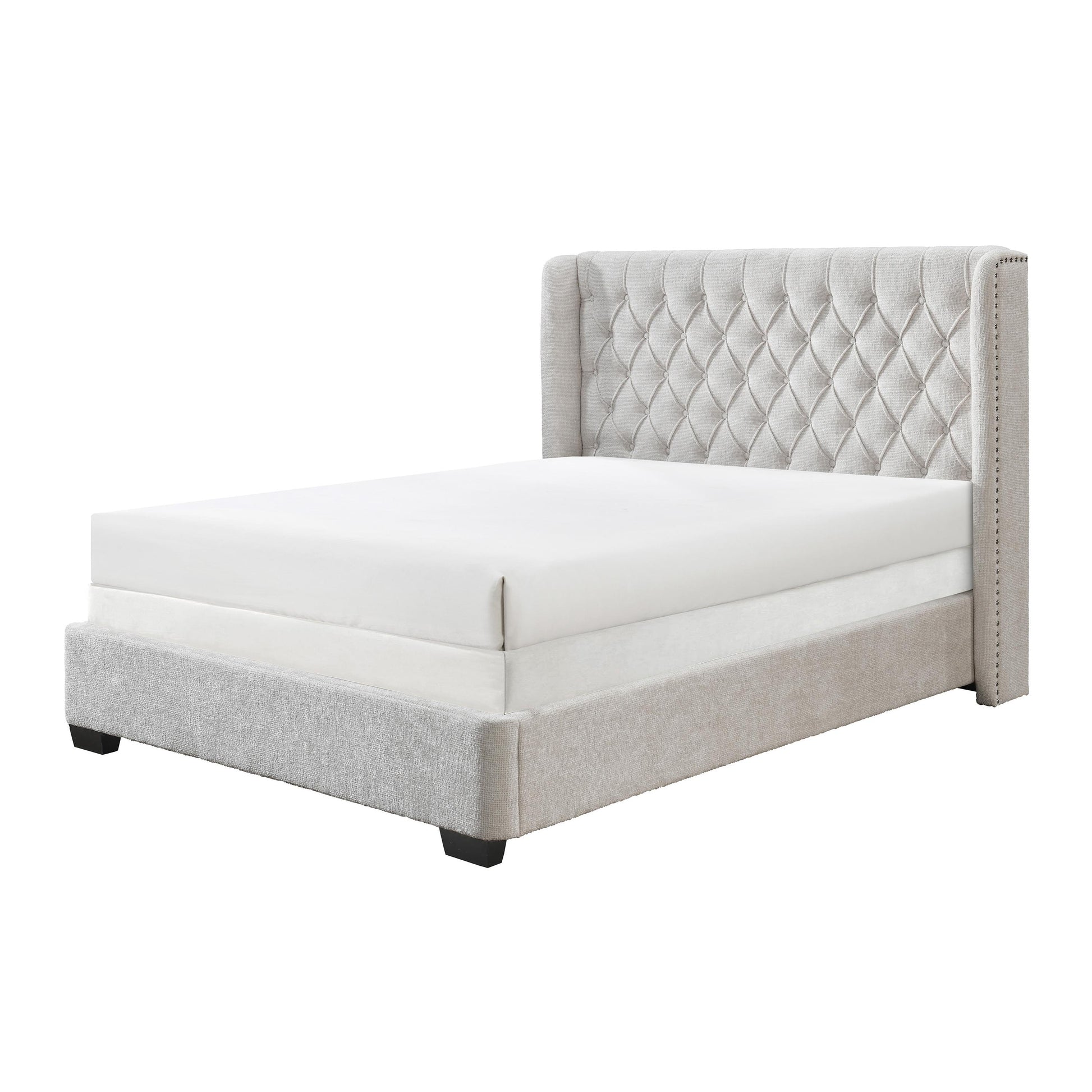  Size_King --  Crown Mark Daphne Upholstered Panel Bed IMAGE 1