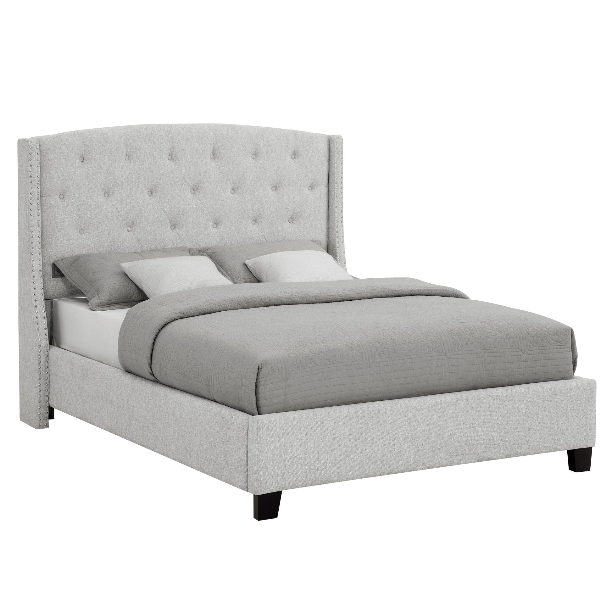  Size_King  -- Crown Mark Eva Upholstered Platform Bed IMAGE 1