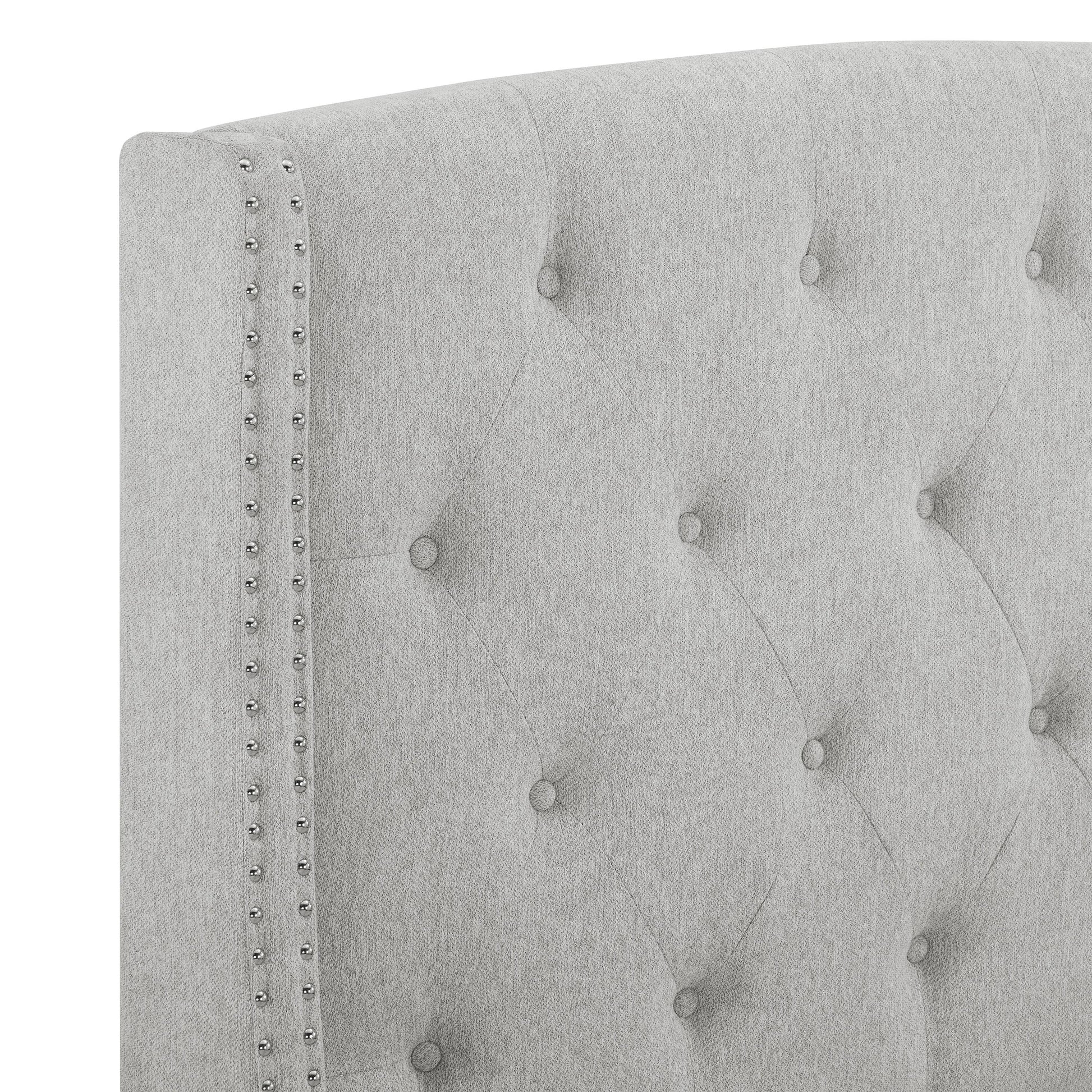  Size_King  -- Crown Mark Eva Upholstered Platform Bed IMAGE 6