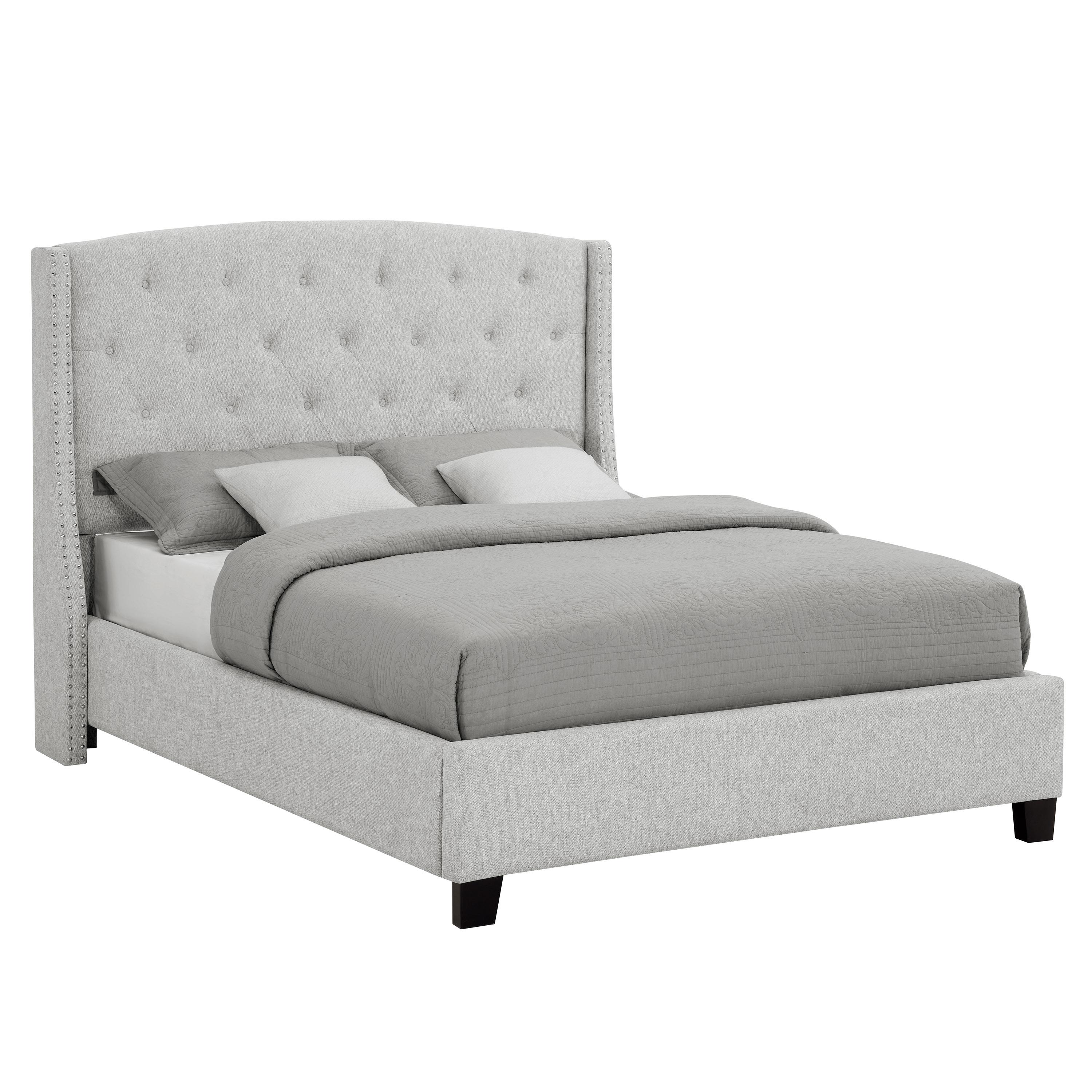 Size_Queen  -- Eva 5111DV-Q Queen Platform Bed - Dove Grey IMAGE 1
