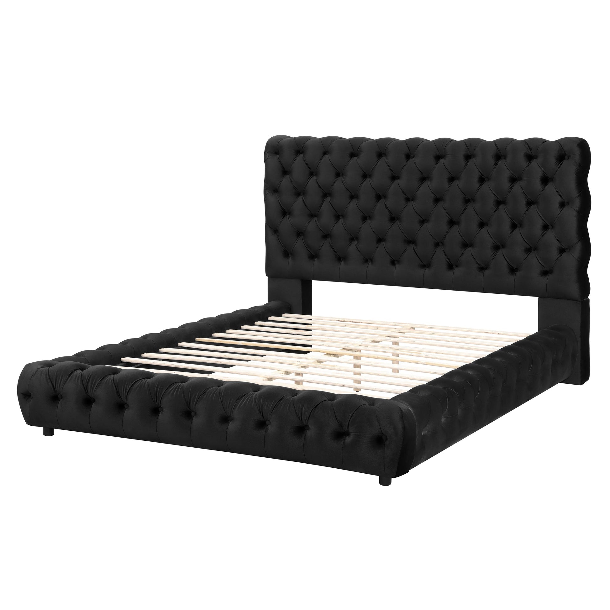  Size_King  -- Crown Mark Flory Upholstered Platform Bed IMAGE 3