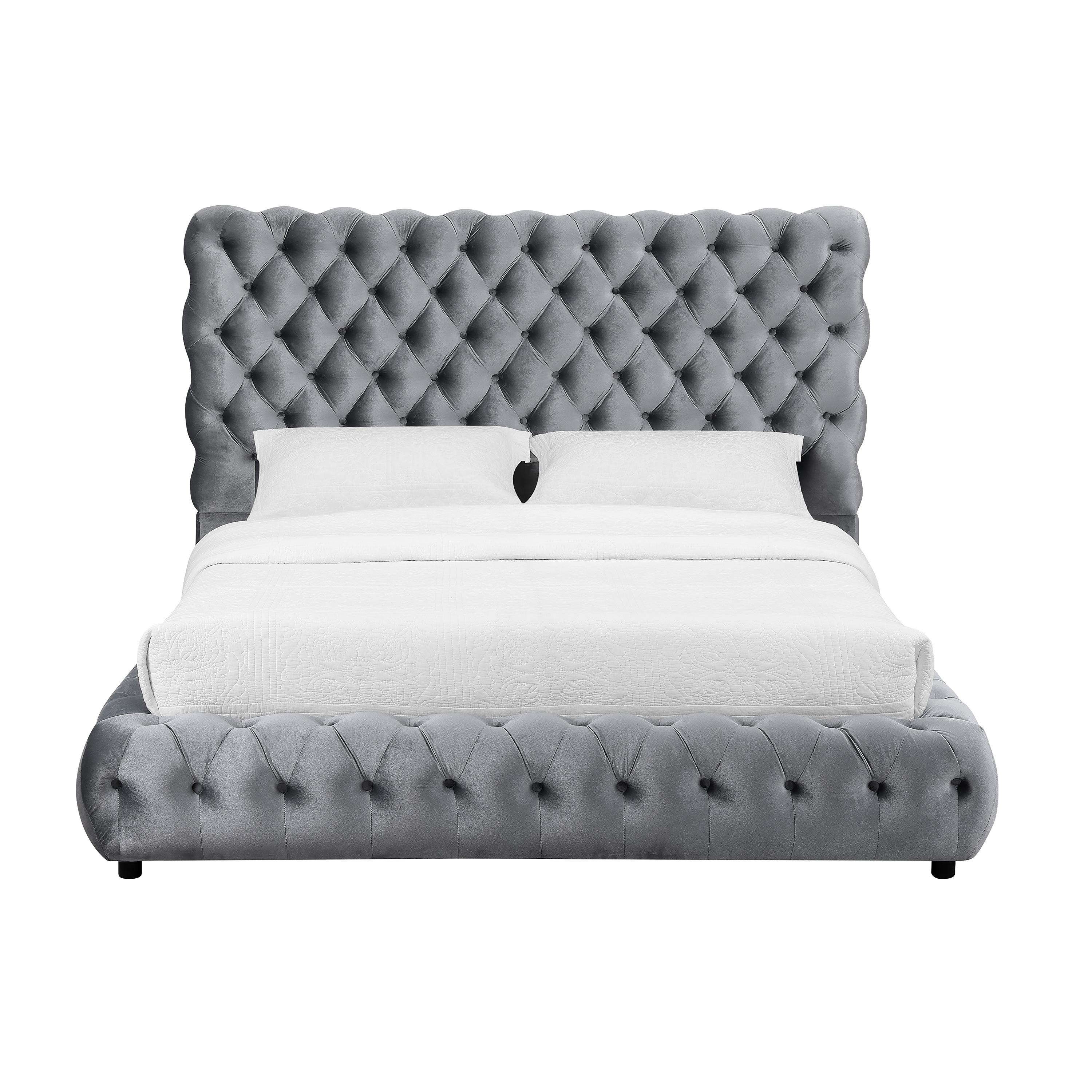  Size_King  -- Crown Mark Flory Upholstered Platform Bed IMAGE 1