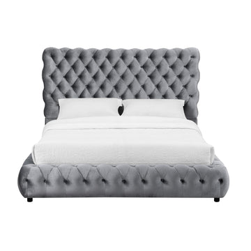  Size_King  -- Crown Mark Flory Upholstered Platform Bed IMAGE 1