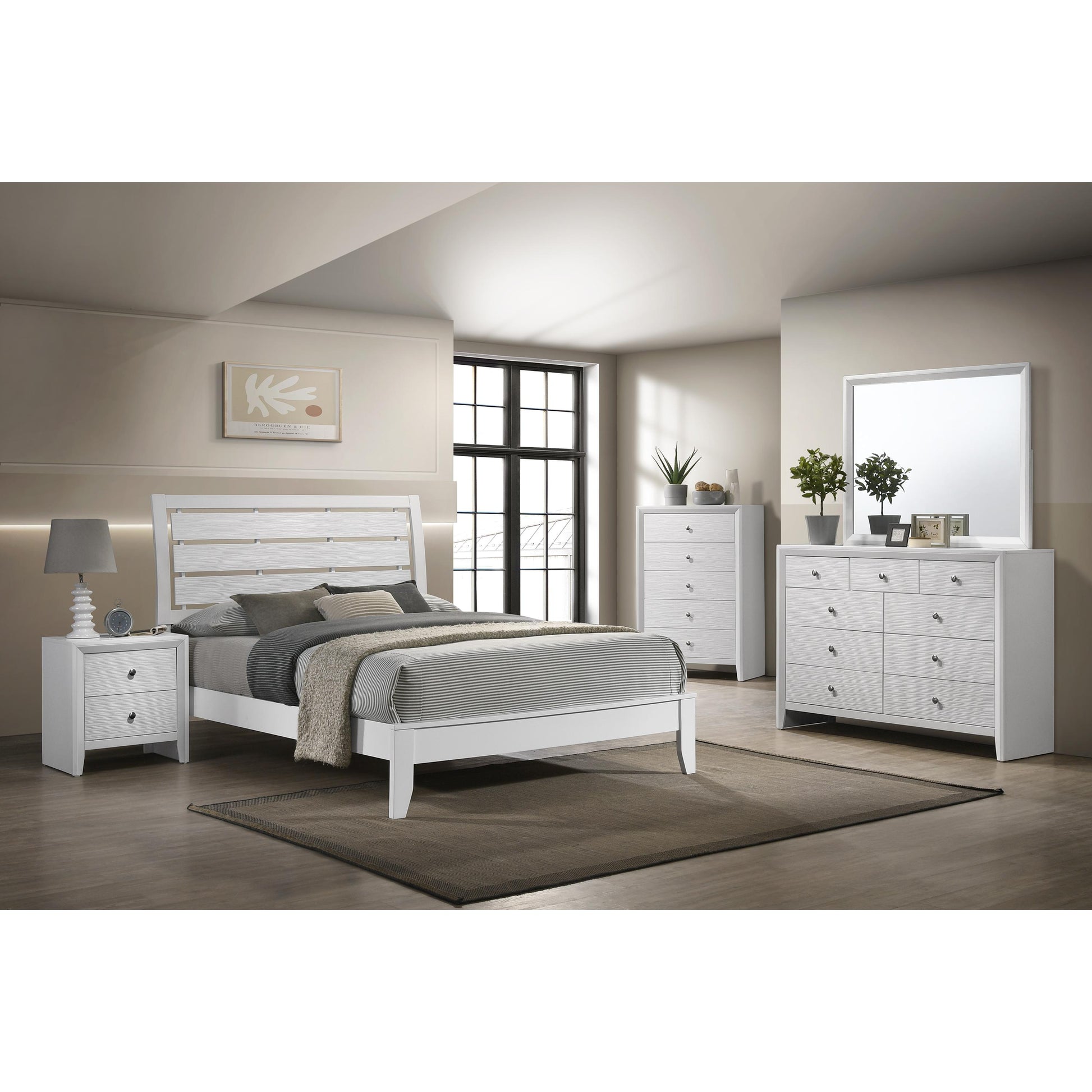  Crown Mark Evan B4710-11 Dresser Mirror - White IMAGE 2