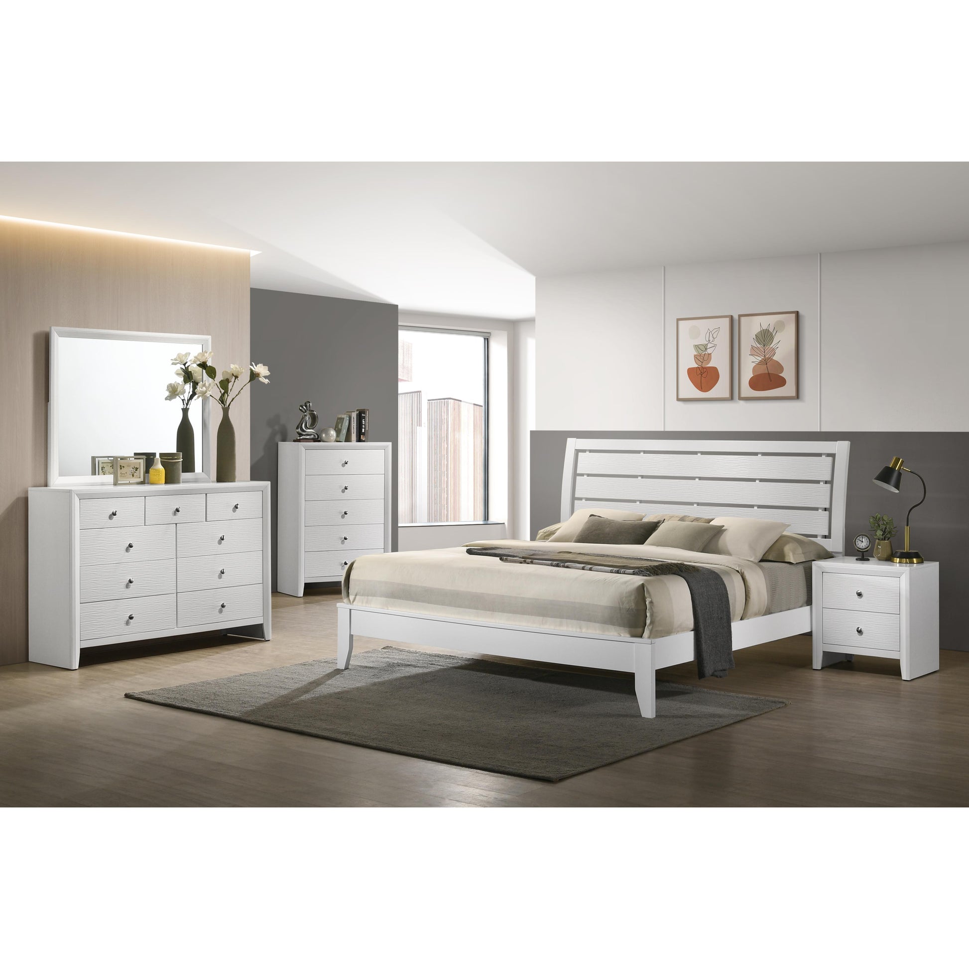  Crown Mark Evan B4710-11 Dresser Mirror - White IMAGE 4