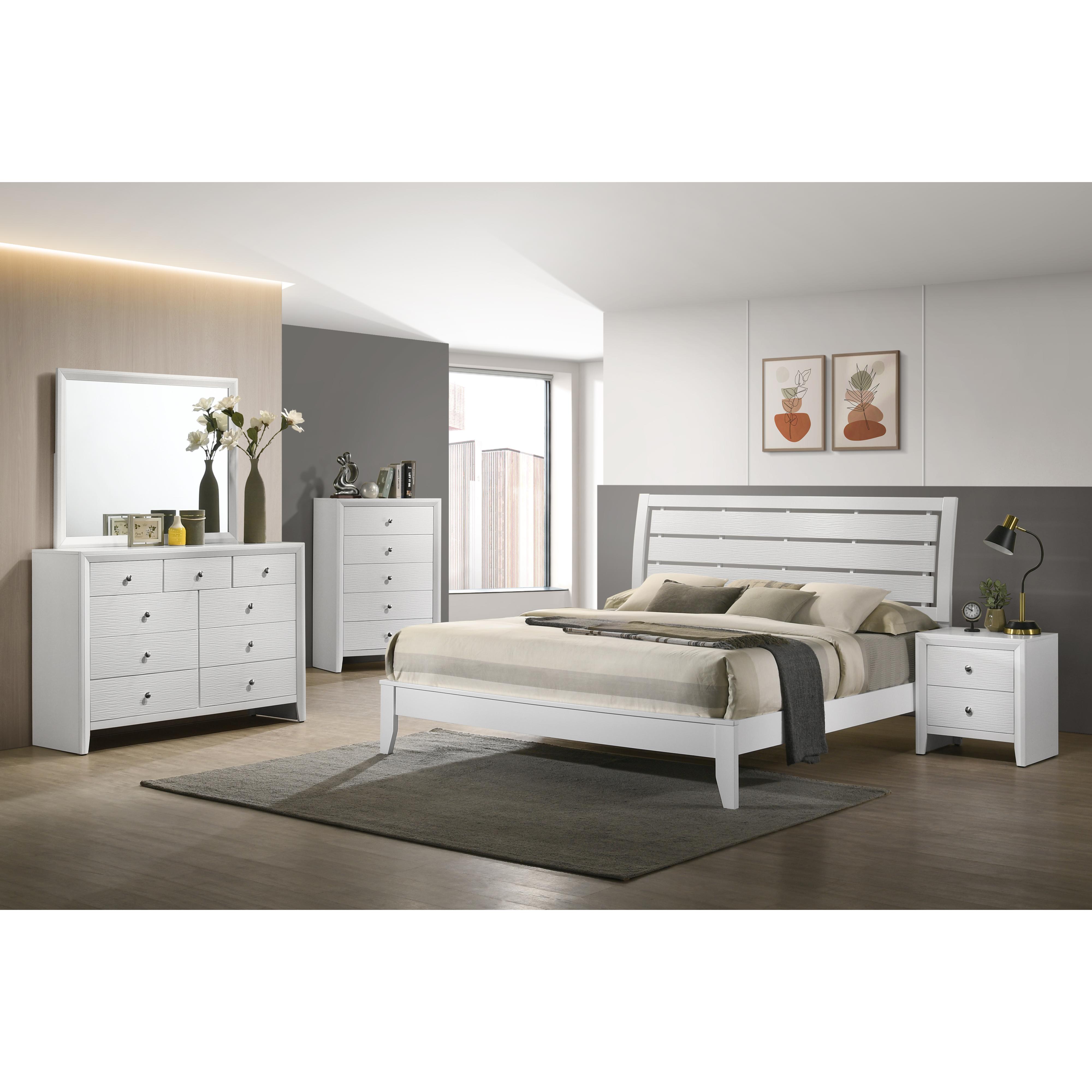  Crown Mark Evan B4710-11 Dresser Mirror - White IMAGE 4