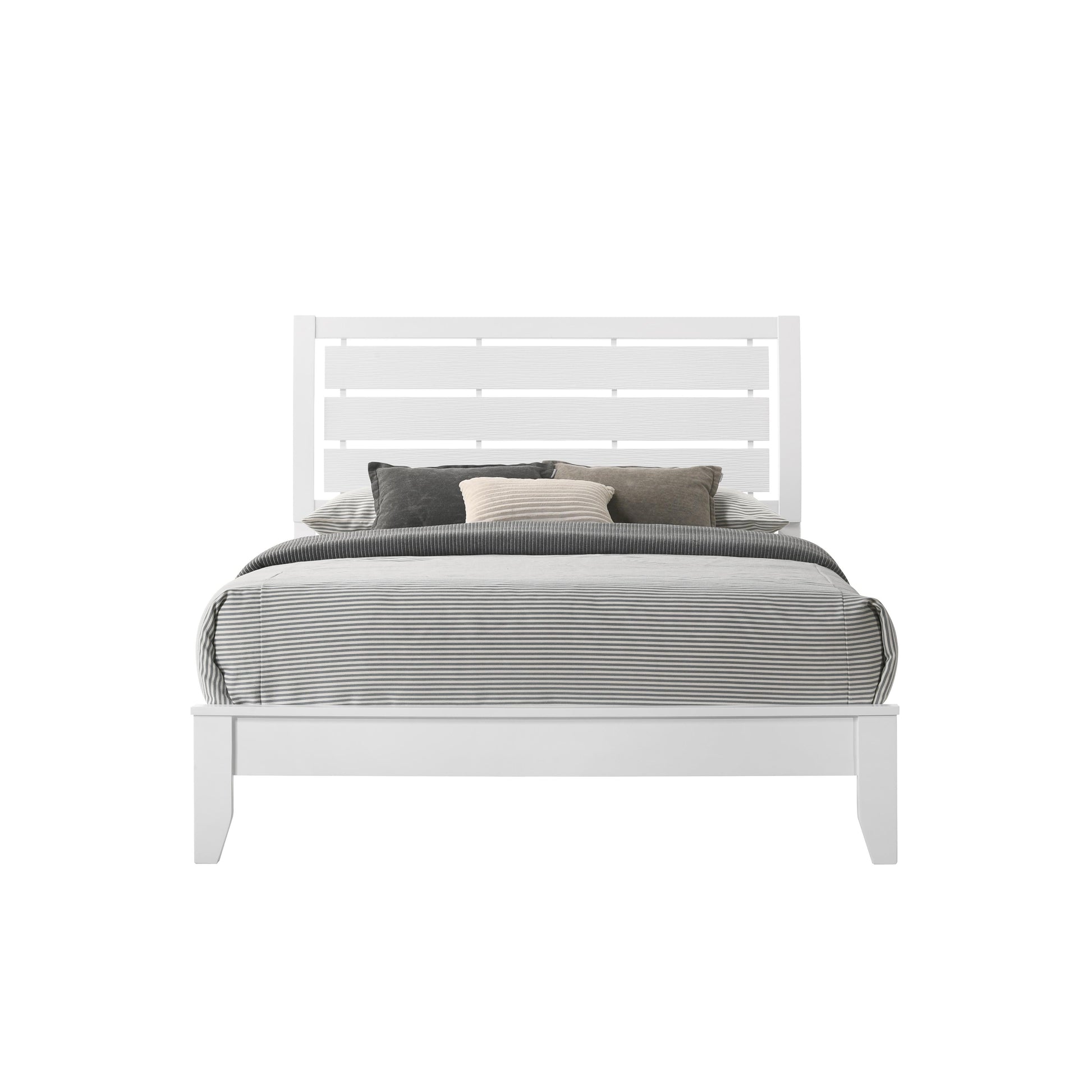  Size_Queen  -- Evan B4710-Q Queen Bed - White IMAGE 3