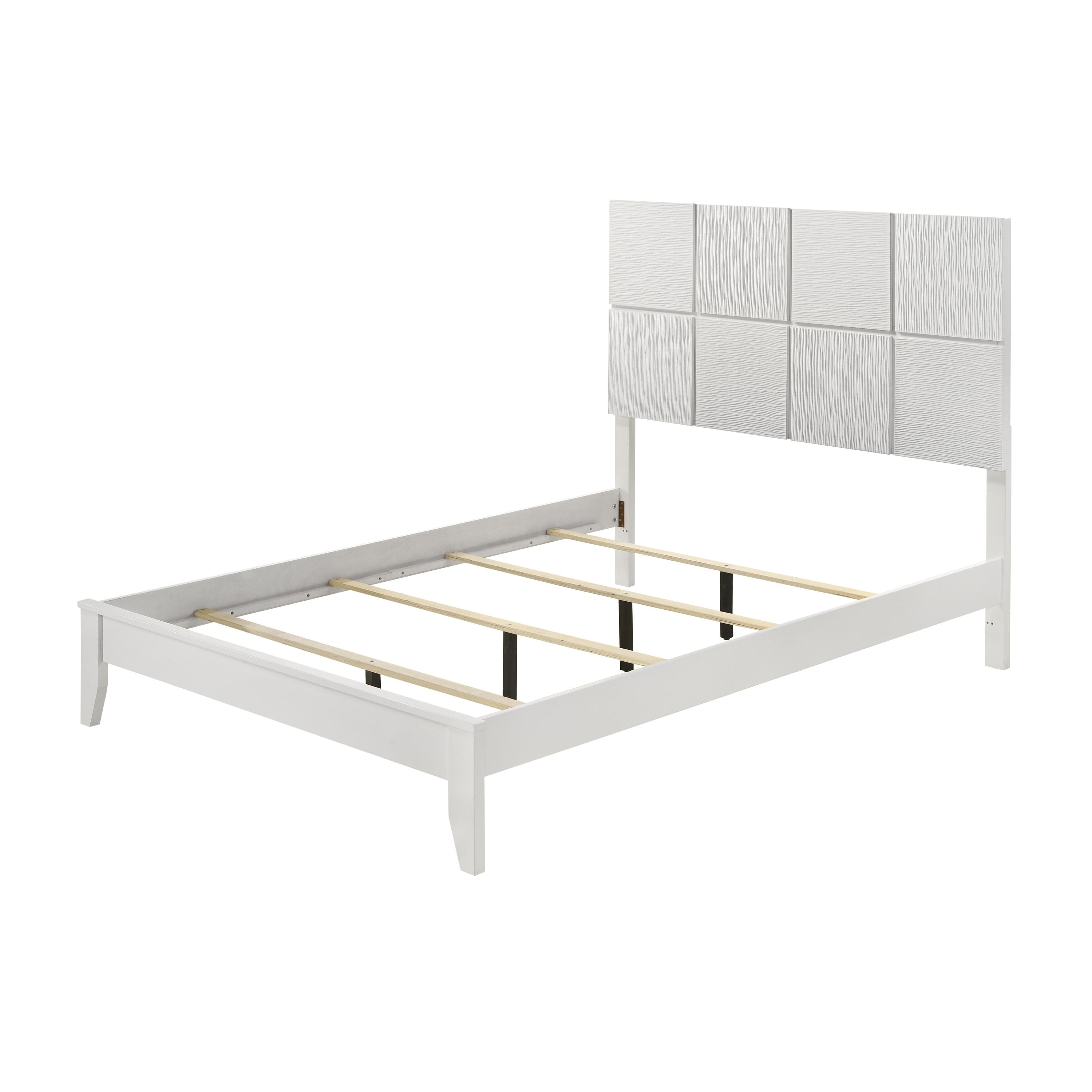  Size_Queen  -- Denker B4712-Q Queen Bed - White IMAGE 3