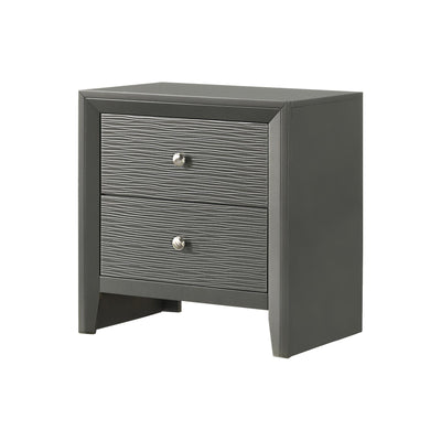  Crown Mark Denker B4715-2 Nightstand - Gunmetal IMAGE 1