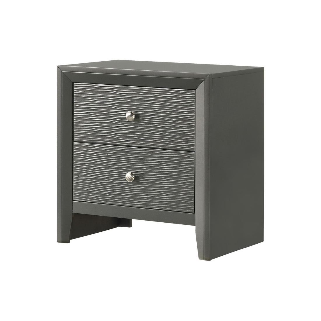  Crown Mark Denker B4715-2 Nightstand - Gunmetal IMAGE 1