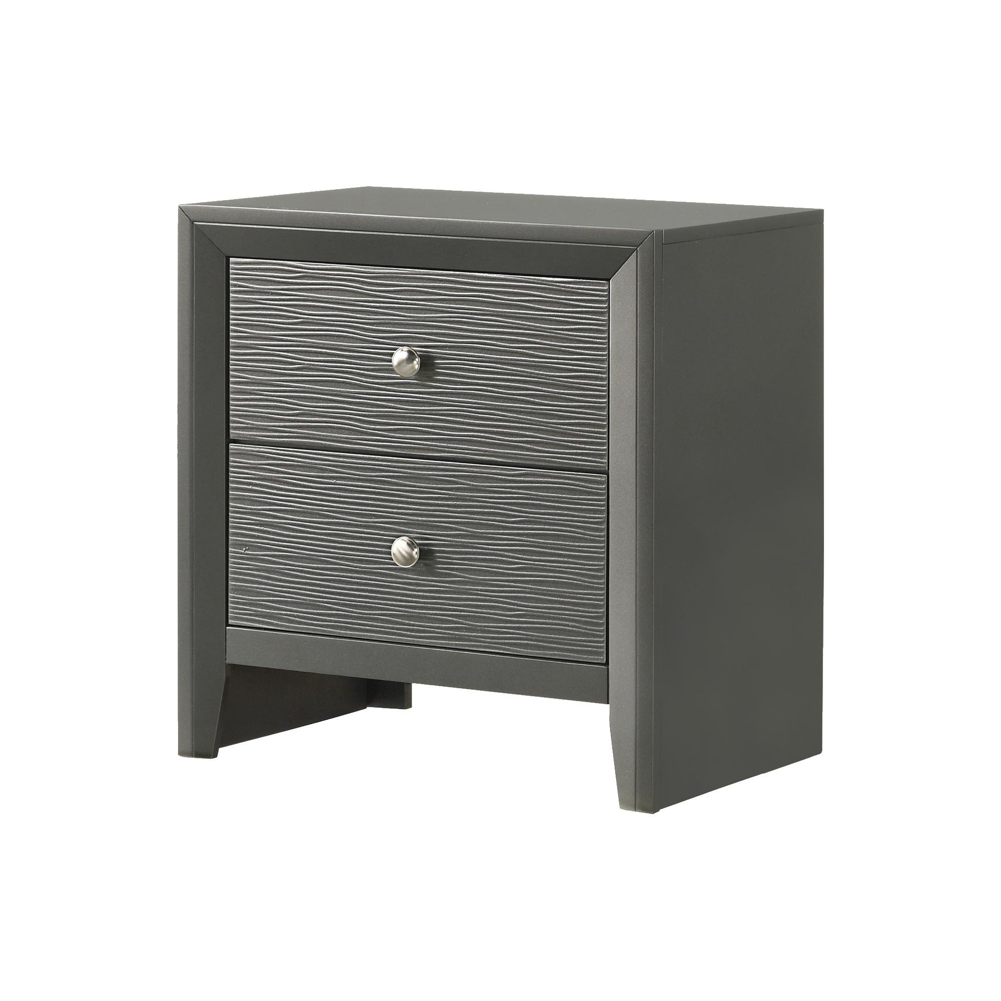  Crown Mark Denker B4715-2 Nightstand - Gunmetal IMAGE 1