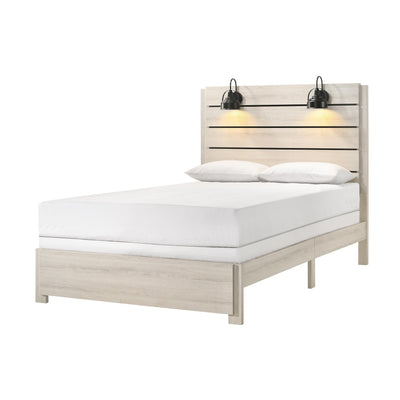  Size_Queen  -- Crown Mark Carter Upholstered Platform Bed IMAGE 1