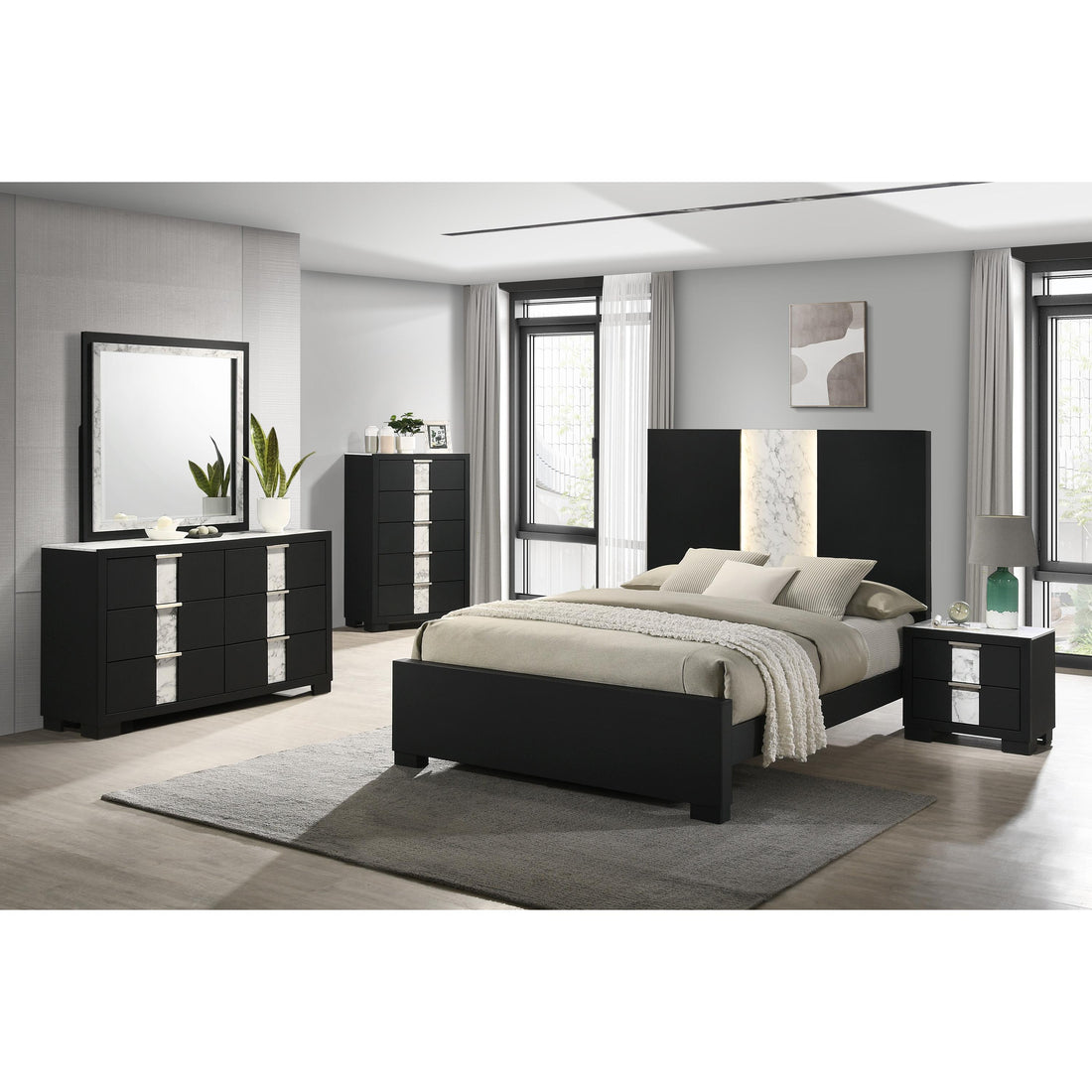  Crown Mark Rangley B6835-1 Dresser - Black IMAGE 1
