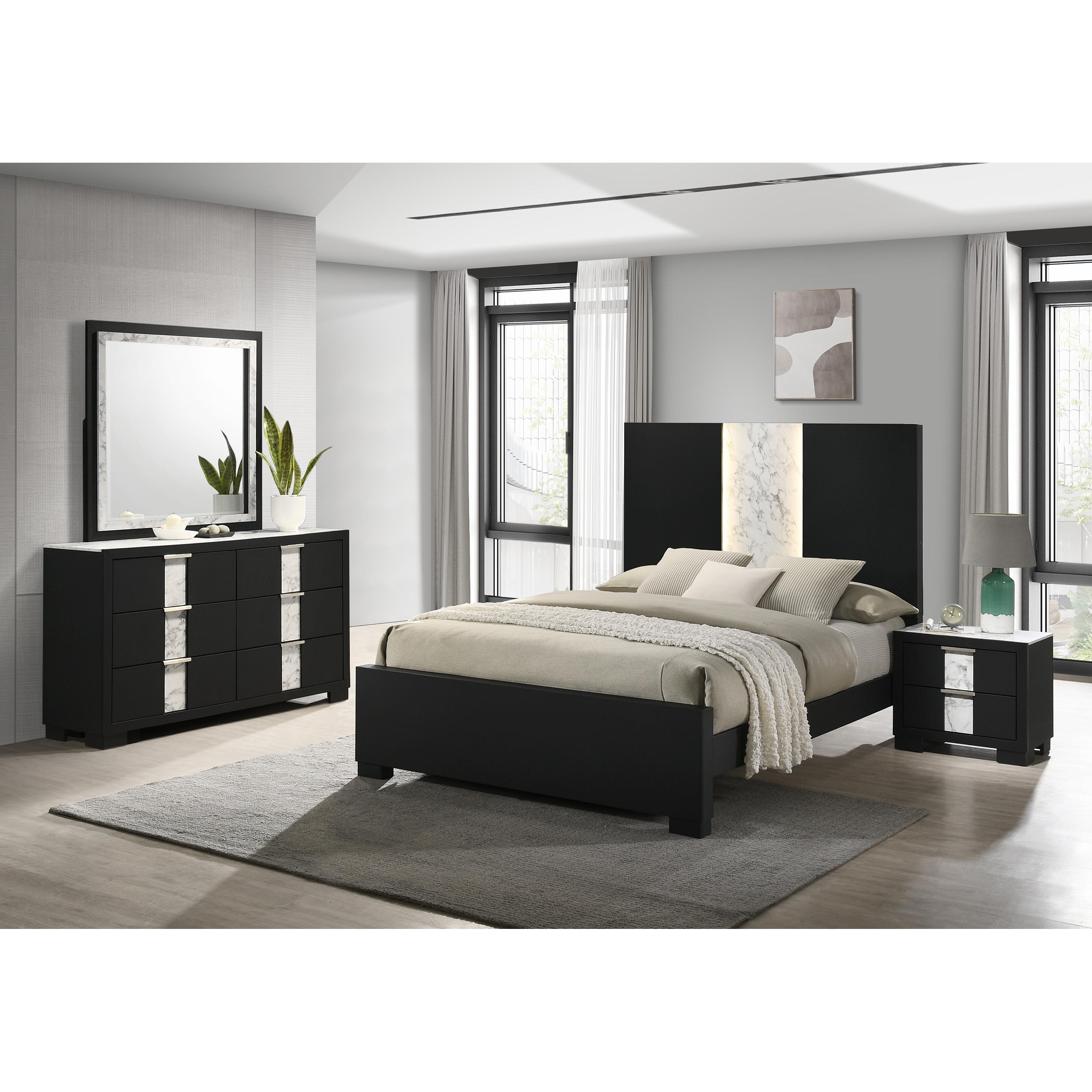 Crown Mark Rangley B6835-11 Dresser Mirror - Black IMAGE 3