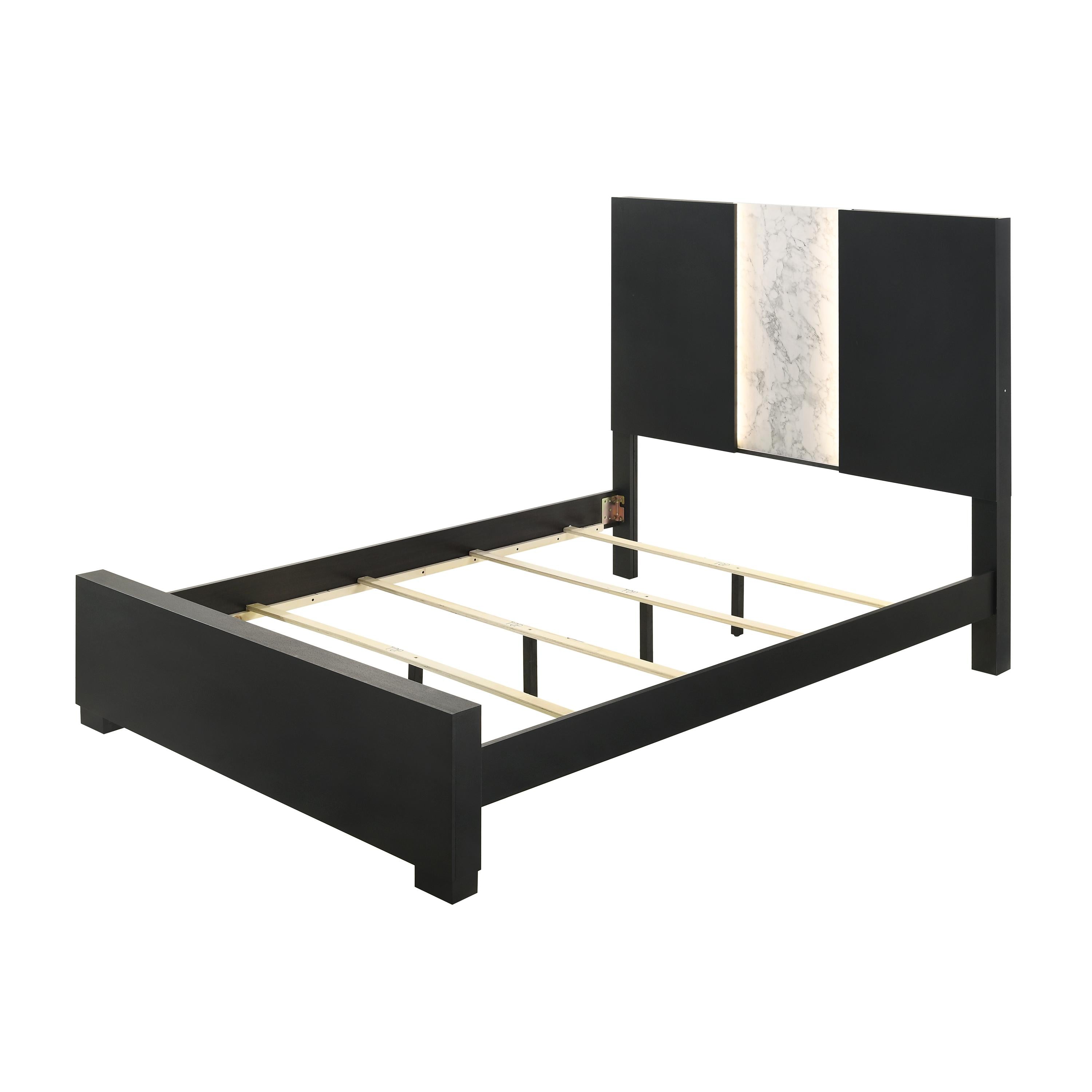  Size_Queen  -- Rangley B6835-Q Queen Bed - Black IMAGE 4